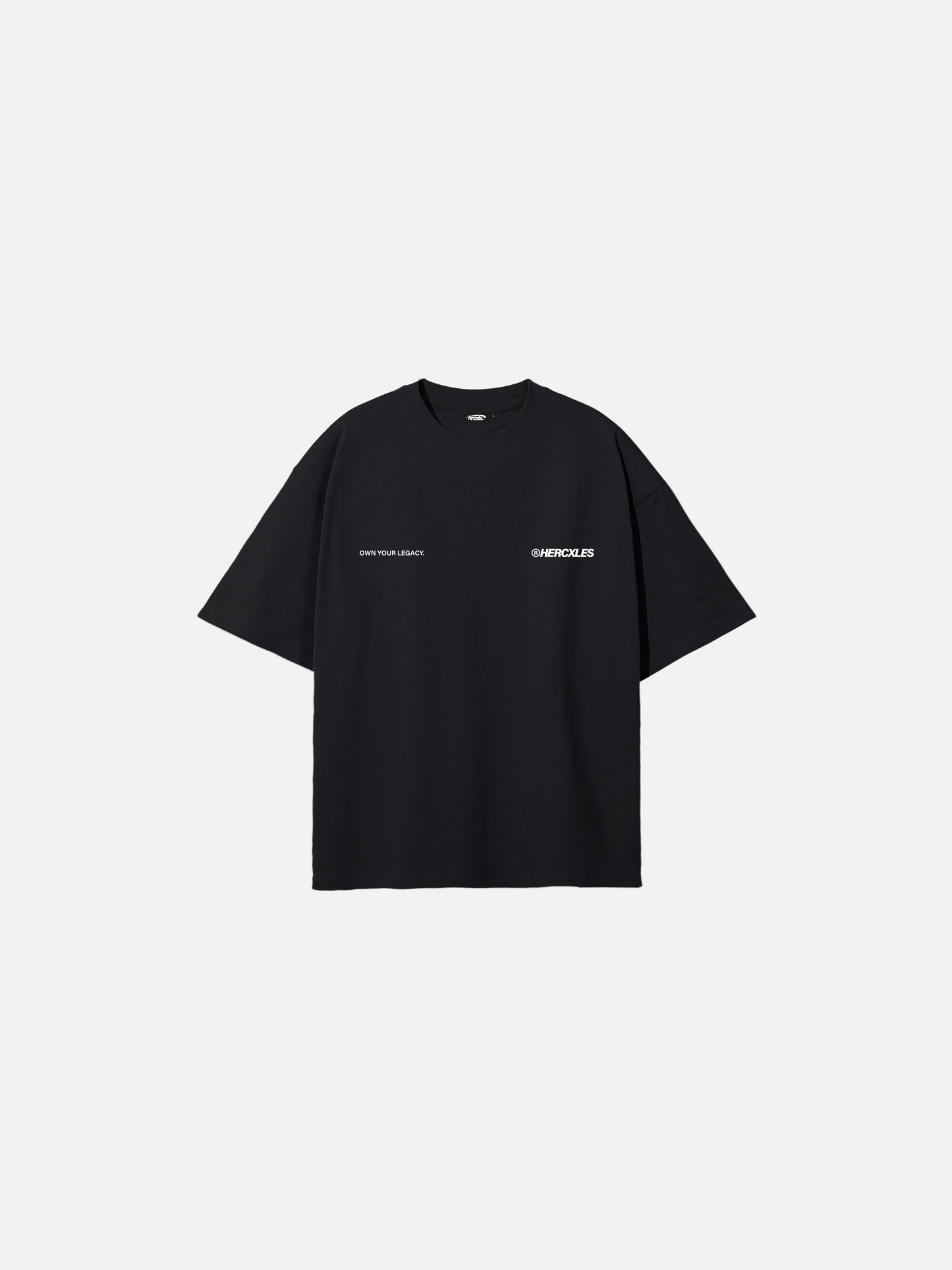 HERCXLES: Death Rattle Oversized T-Shirt - Black front flat lay