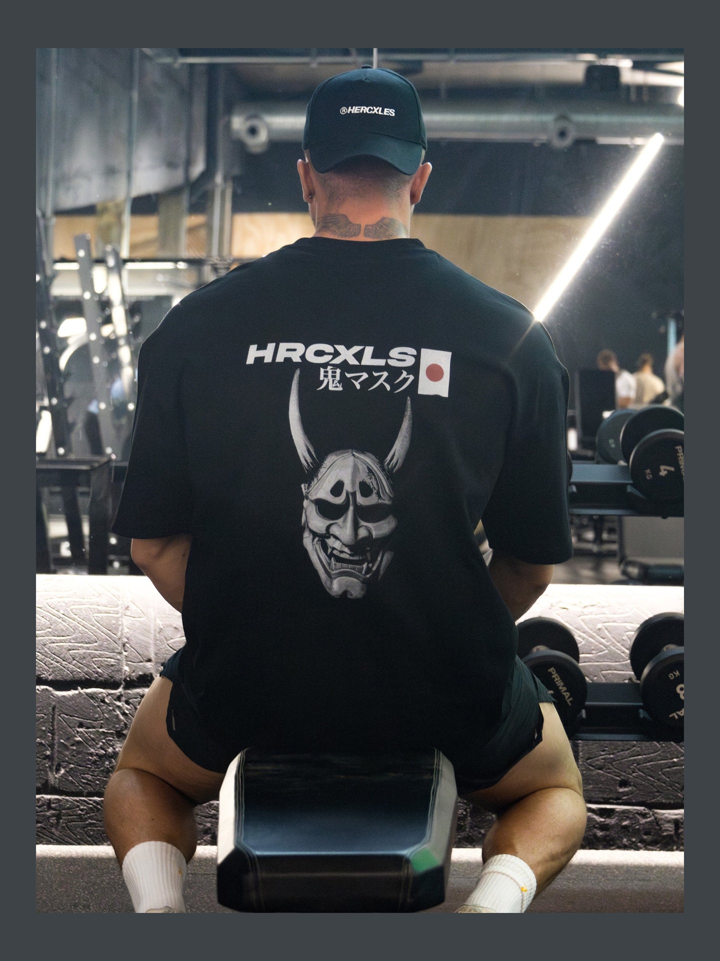 HERCXLES: Oni Oversized T-Shirt - Black image 3 flat lay