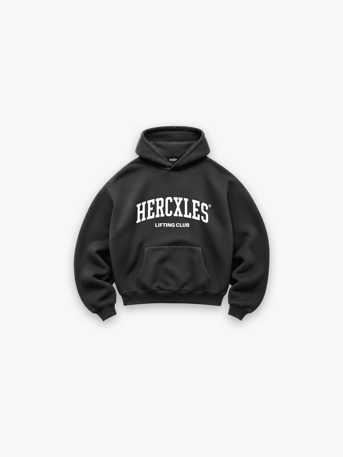 Lifting Club Heavyweight Hoodie - Dark Grey - front flat lay