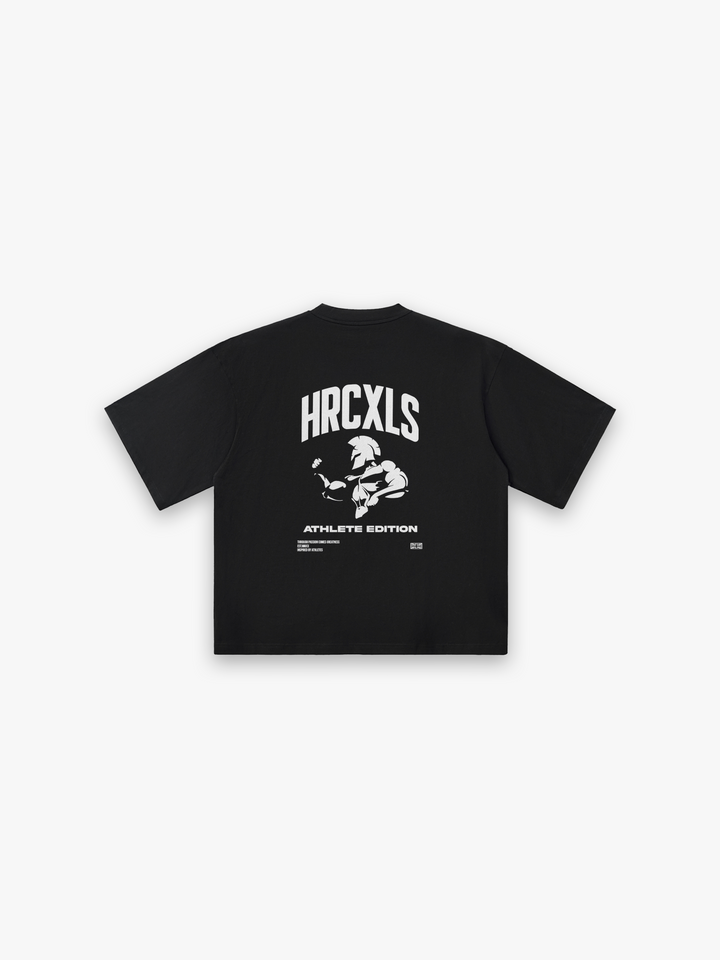 Athlete Oversized T-Shirt - Black flat lay back