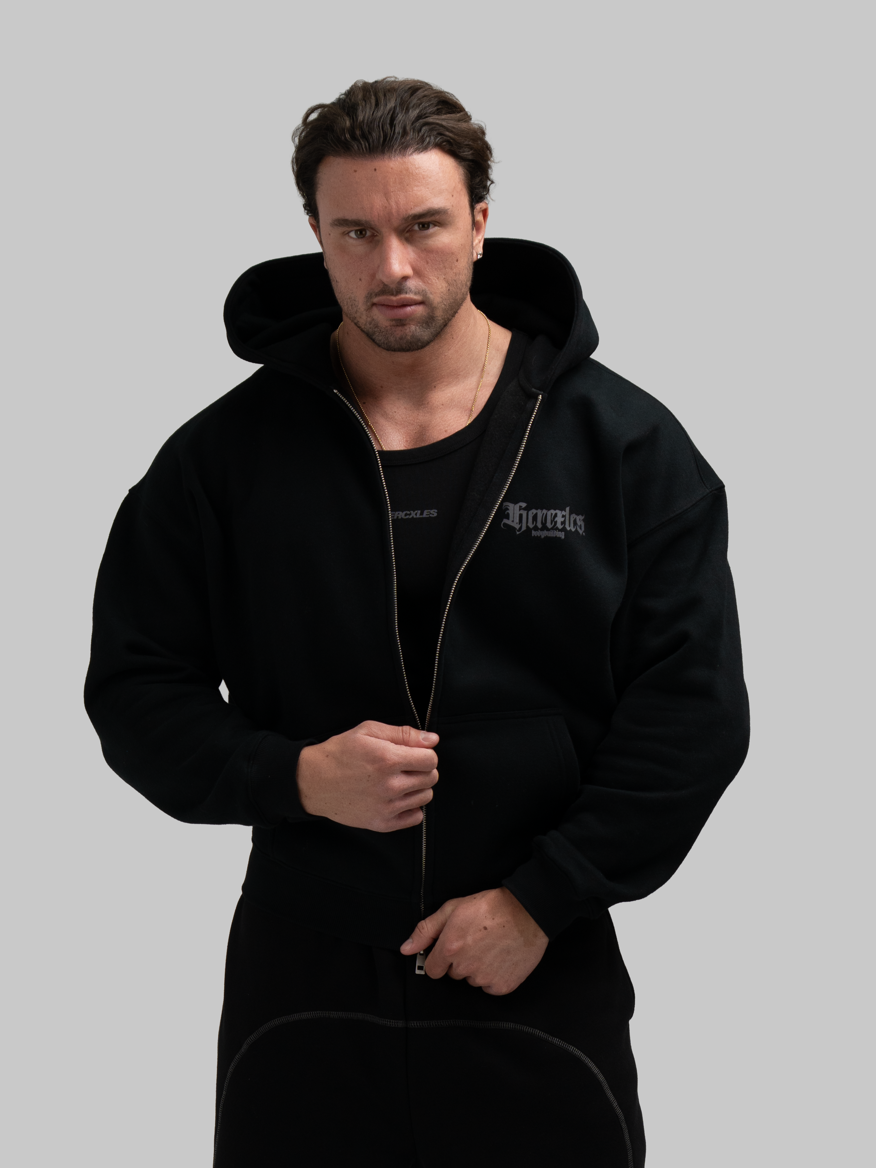 Bodybuilding Relaxed Zip Up Hoodie
