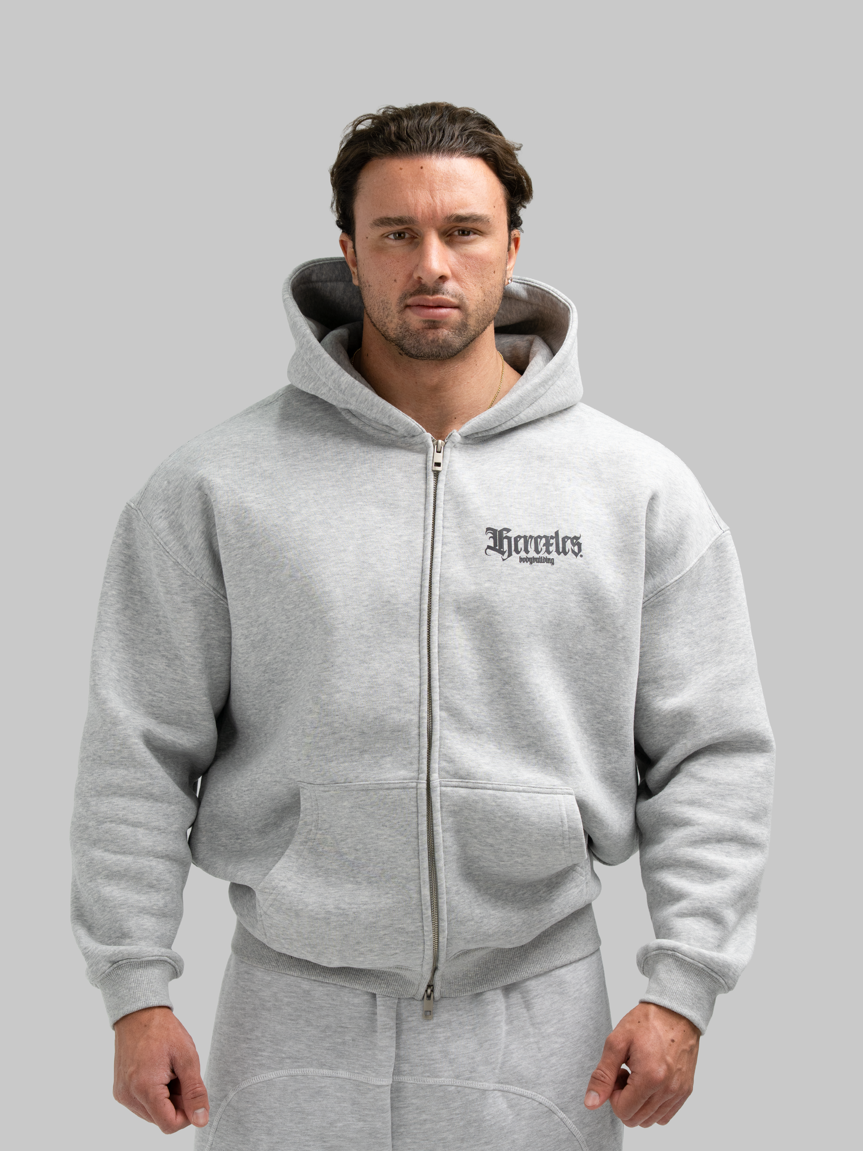 Bodybuilding Relaxed Zip Up Hoodie