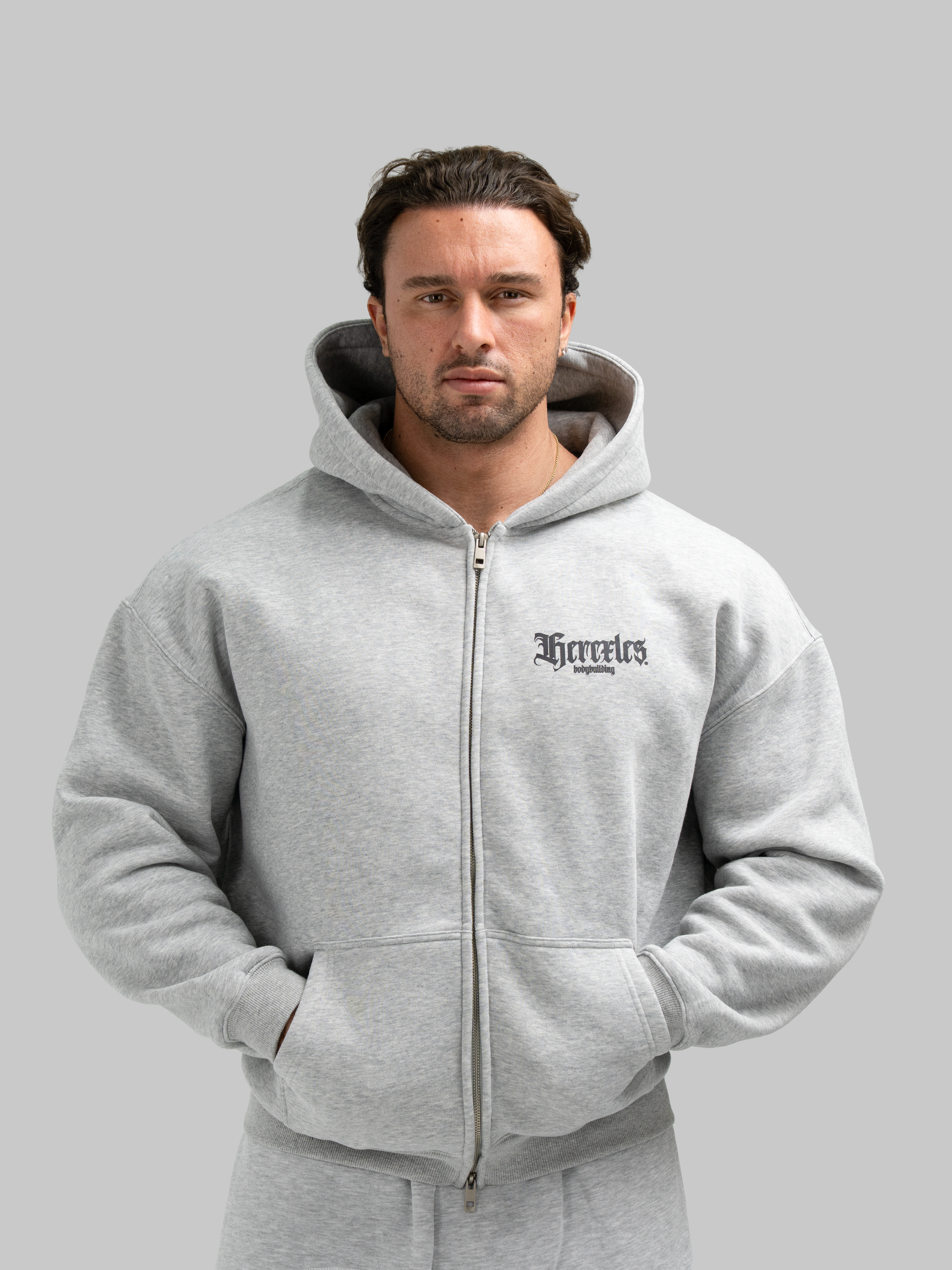Bodybuilding Relaxed Zip Up Hoodie