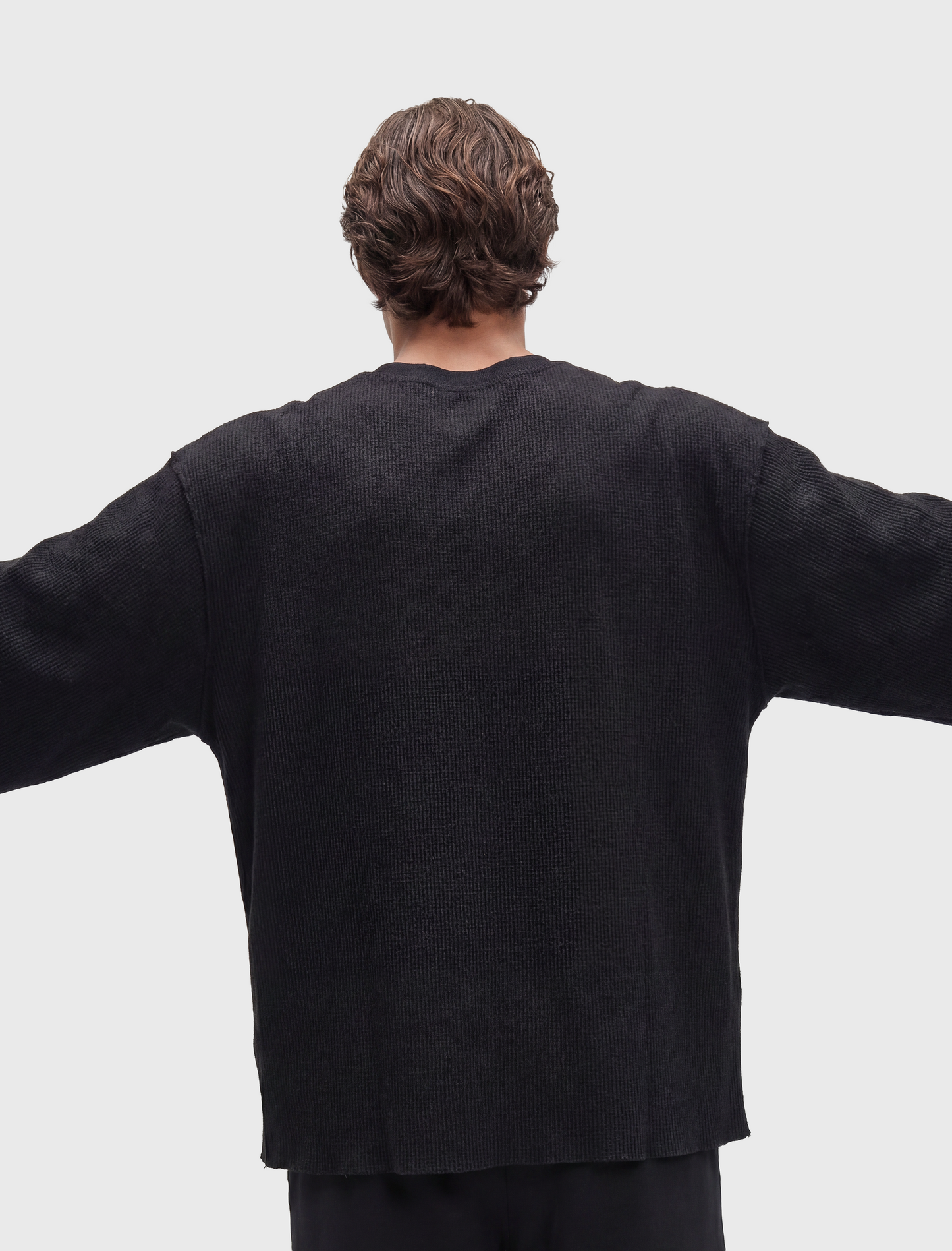HERCXLES USA Rag Long Sleeve - Black back worn by model