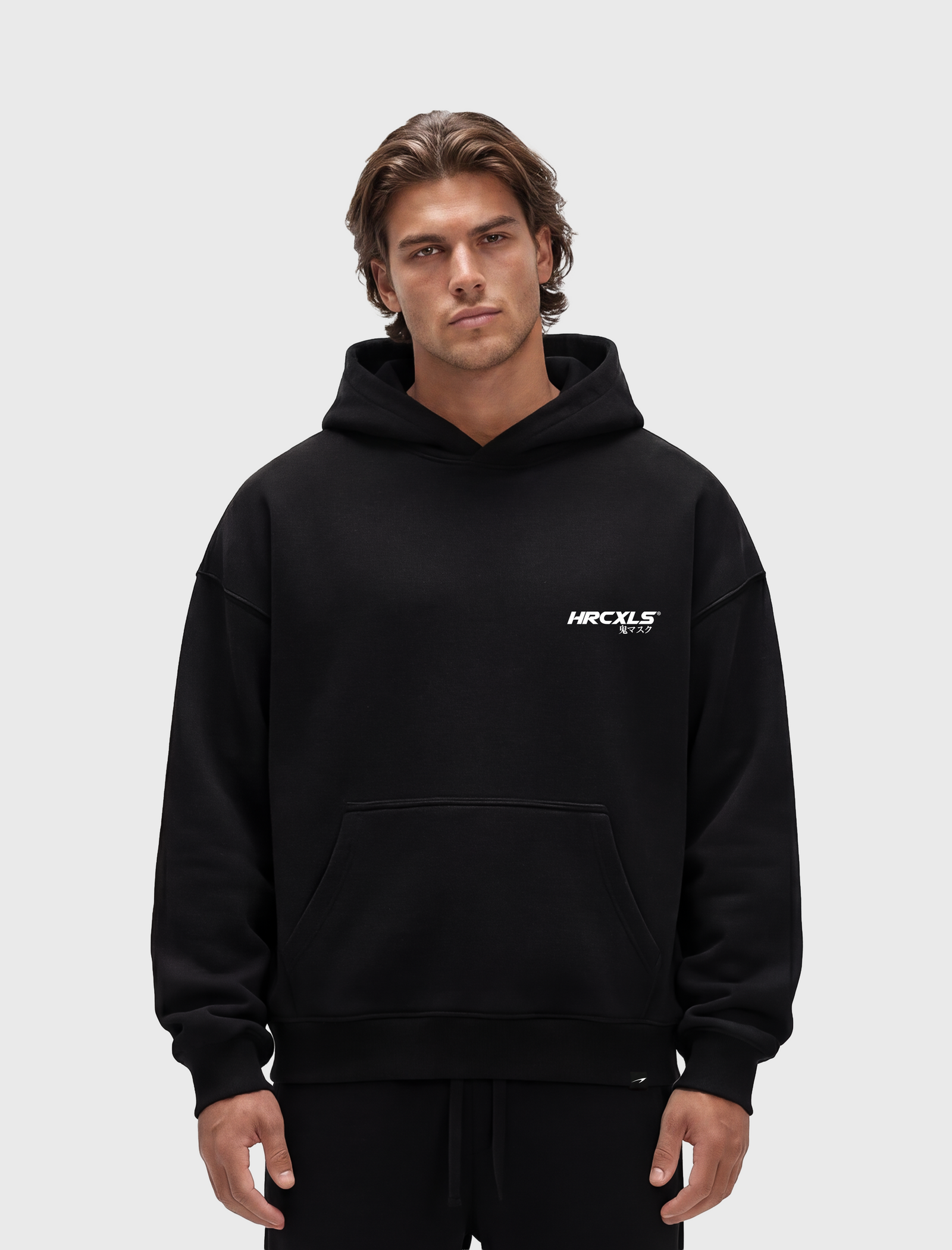 HCX feature detail: Venom Hoodie - Black model front