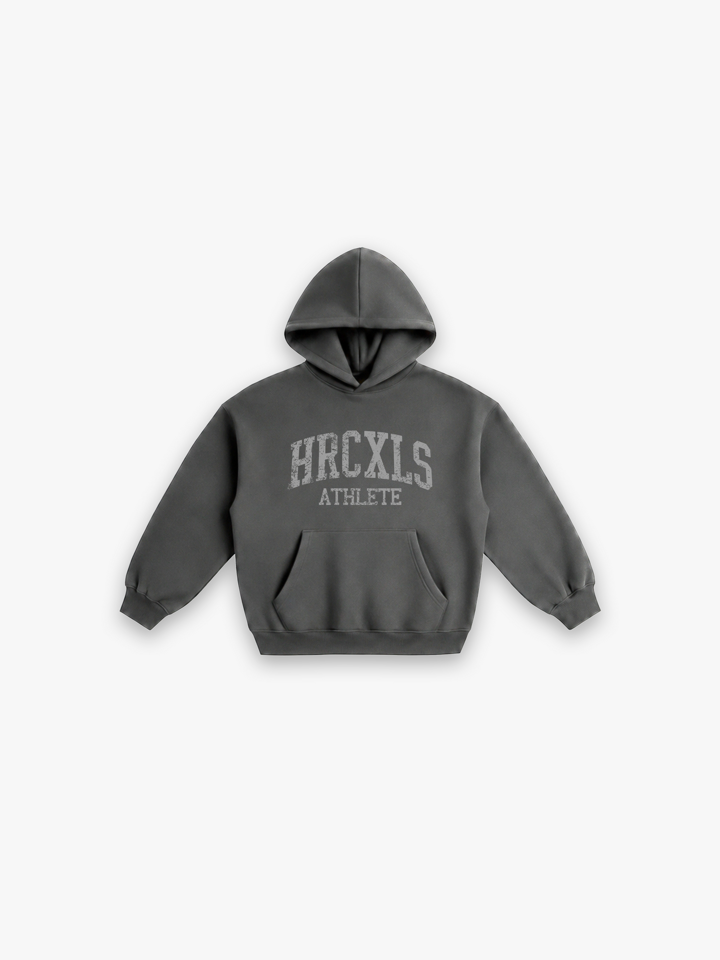 HERCXLES 2026: HRCXLS Athlete Oversized Hoodie - Dark Grey flat lay