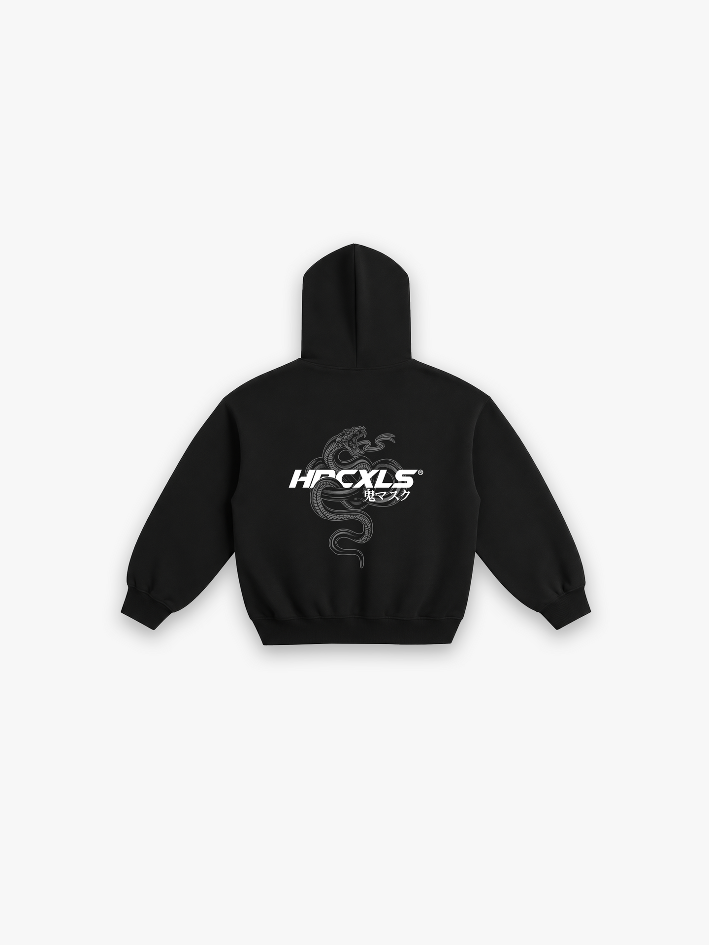 Venom Hoodie - Black flat lay back
