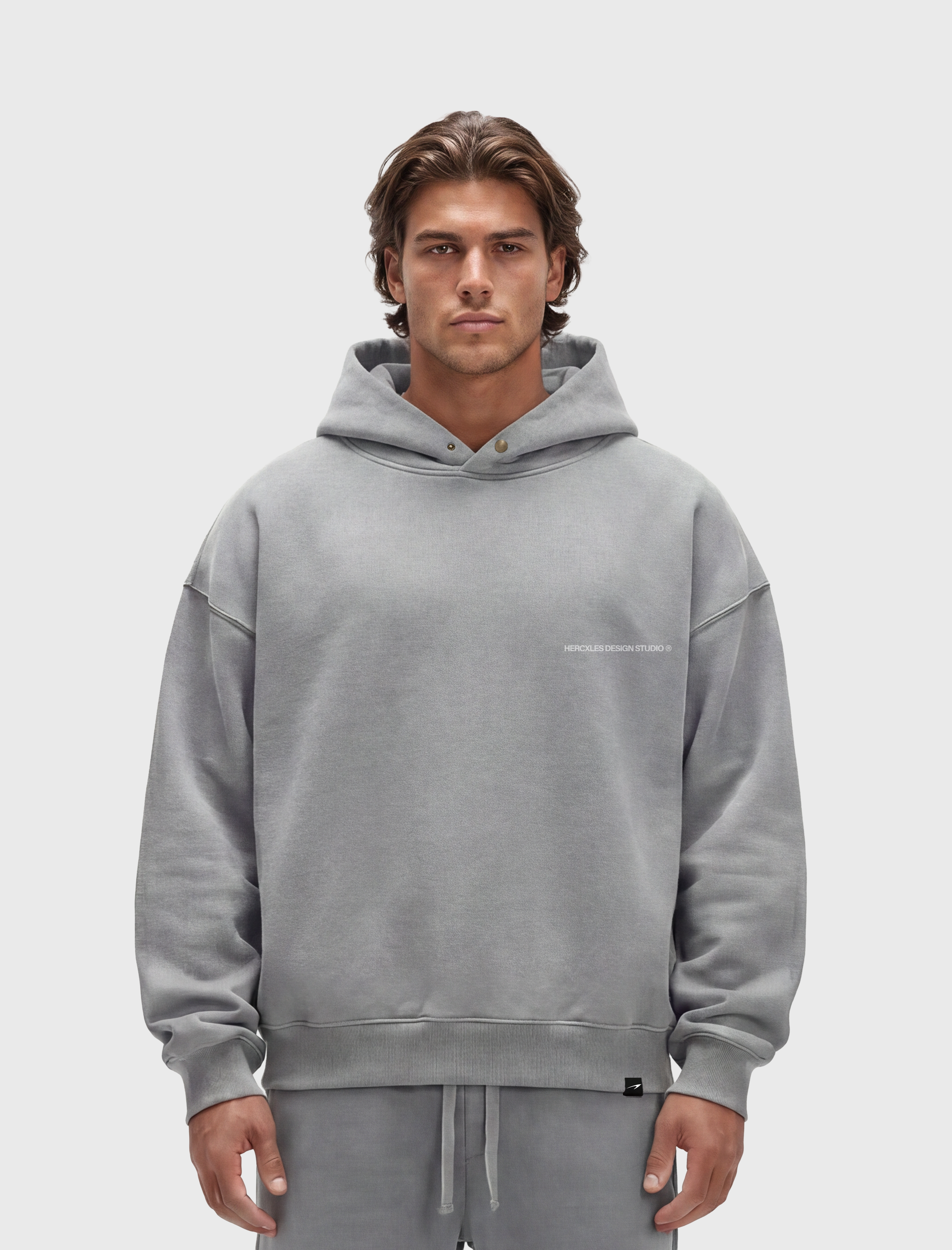 Studios Distressed Hoodie worn by model