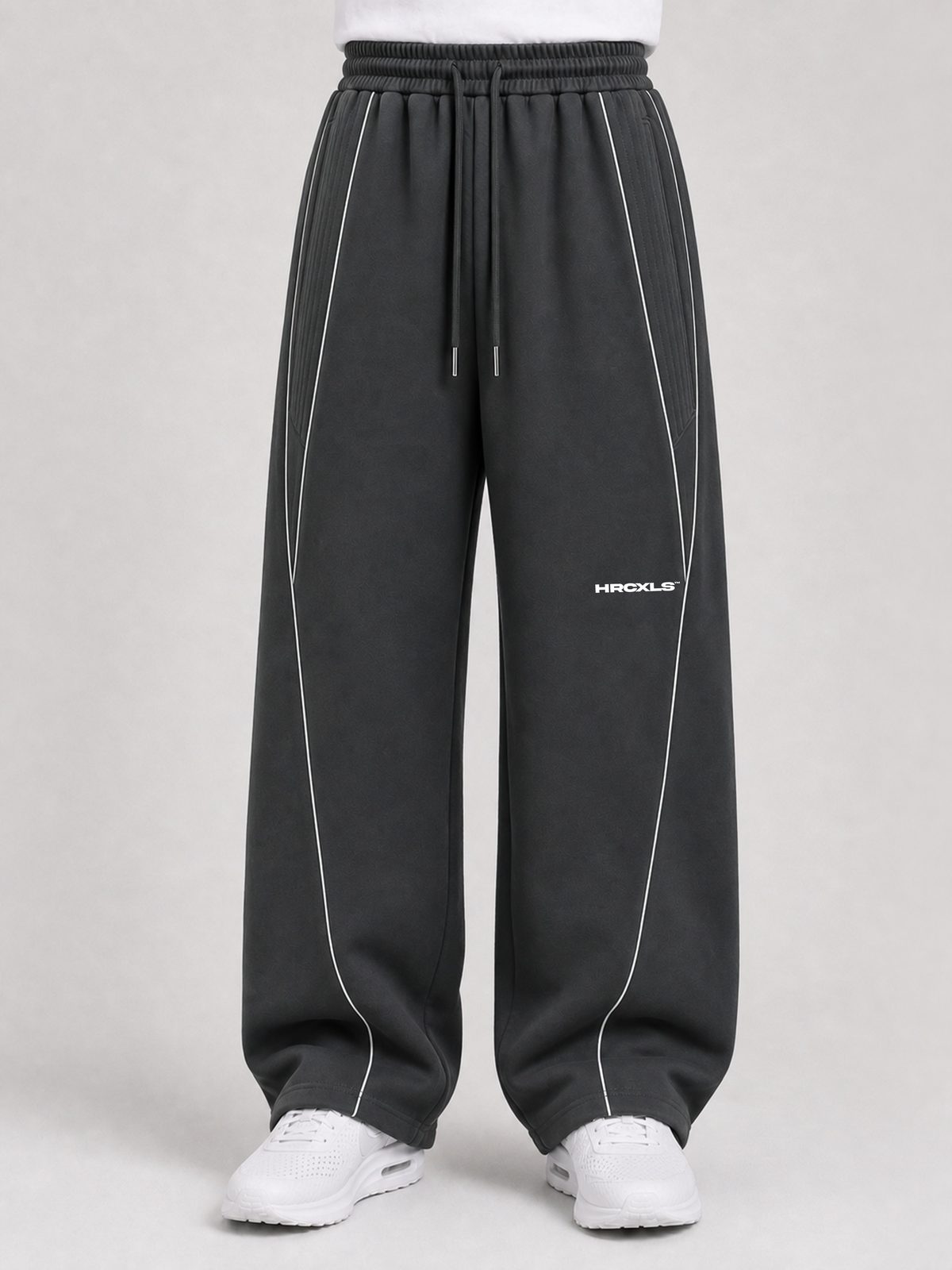 Reflective Straight-Leg Sweatpants worn by model