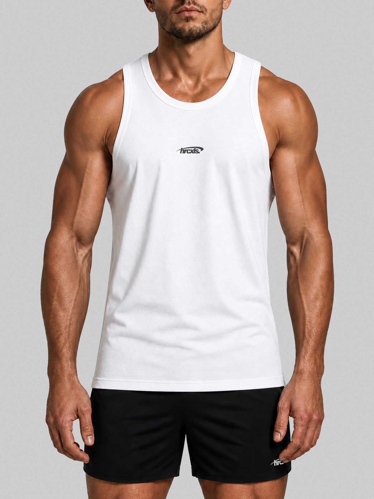 Sport Ribbed Tank Top worn by model