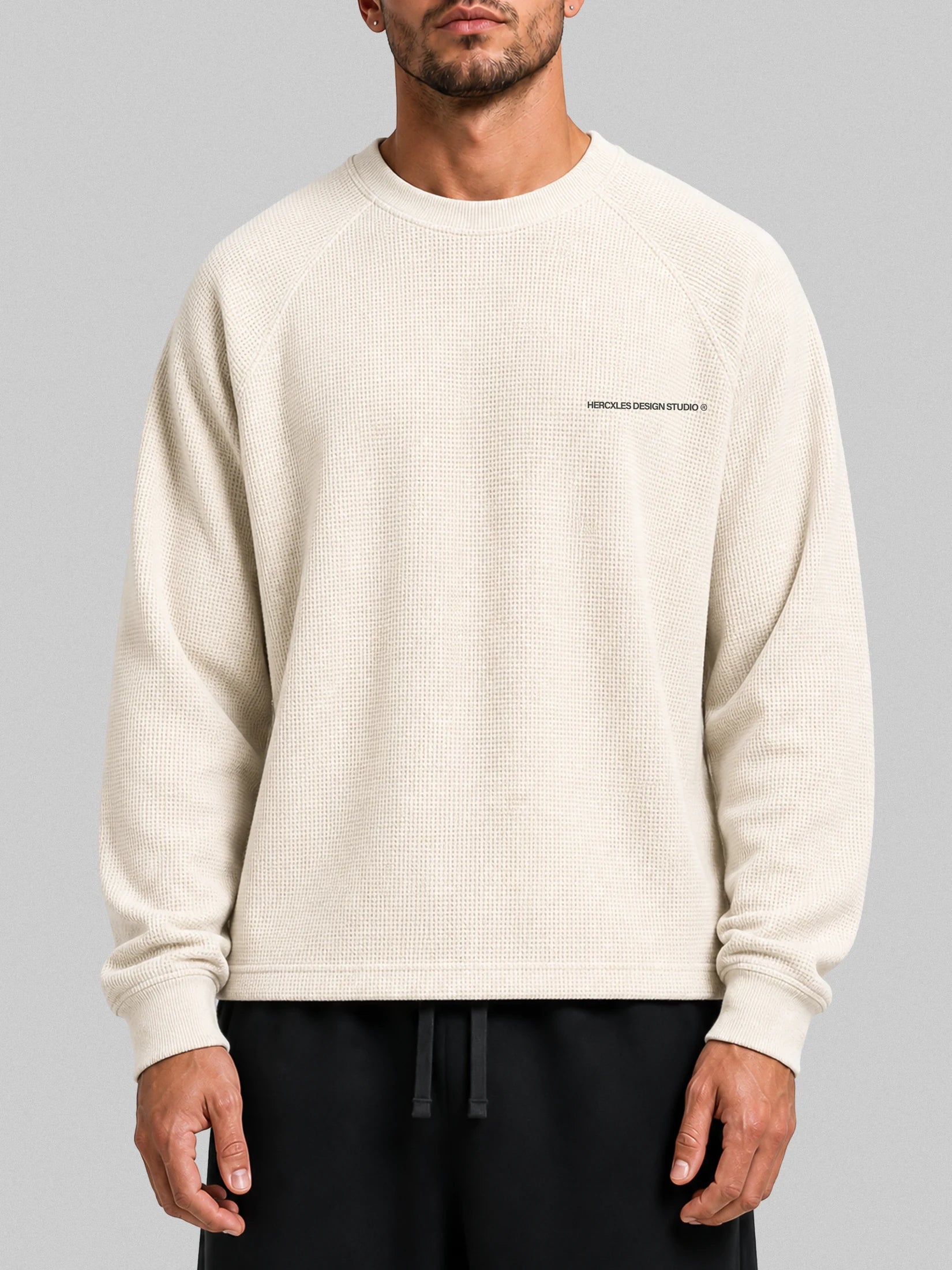 Studios Waffle Long Sleeve worn by model
