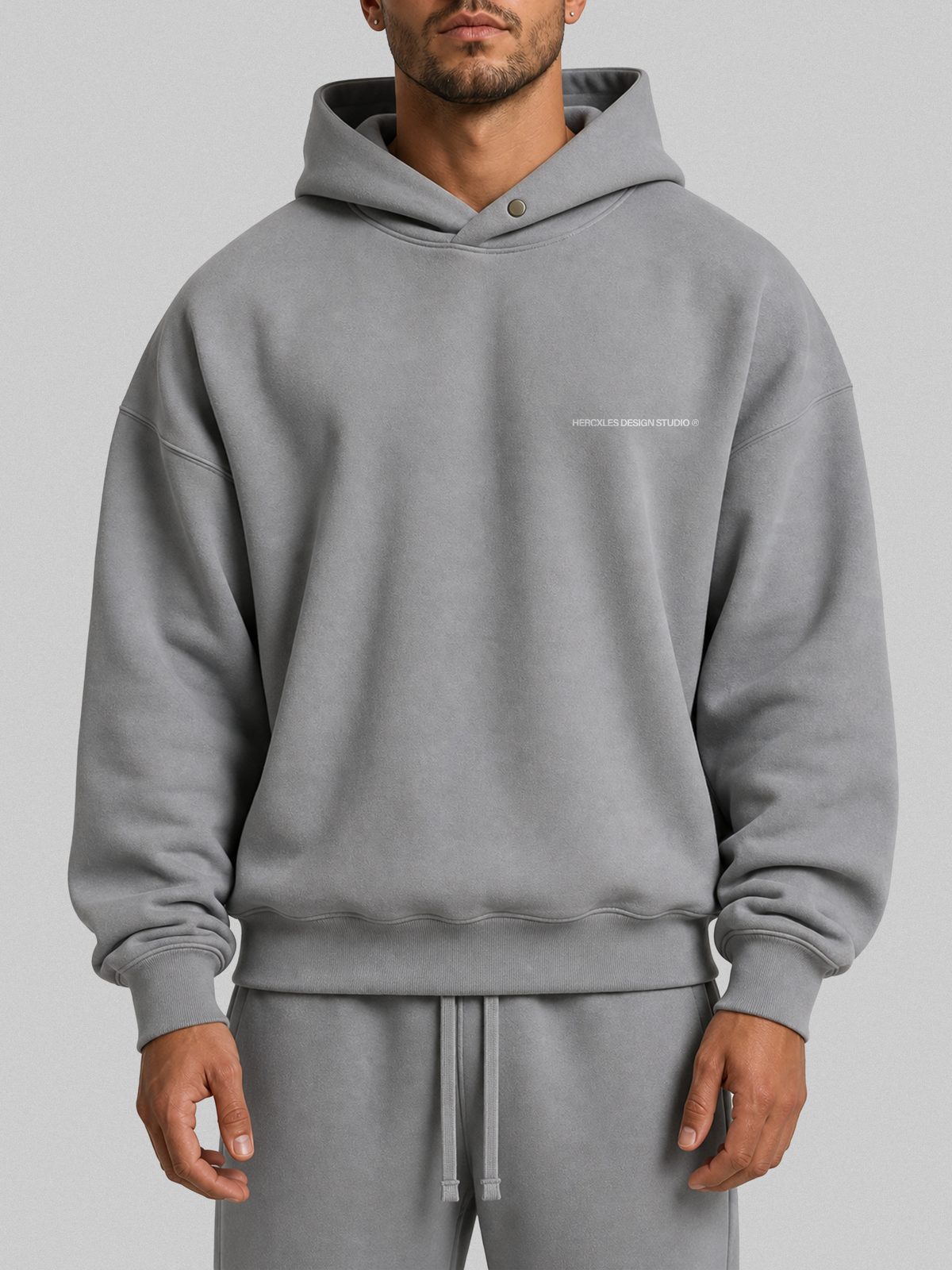 Studios Distressed Hoodie worn by model