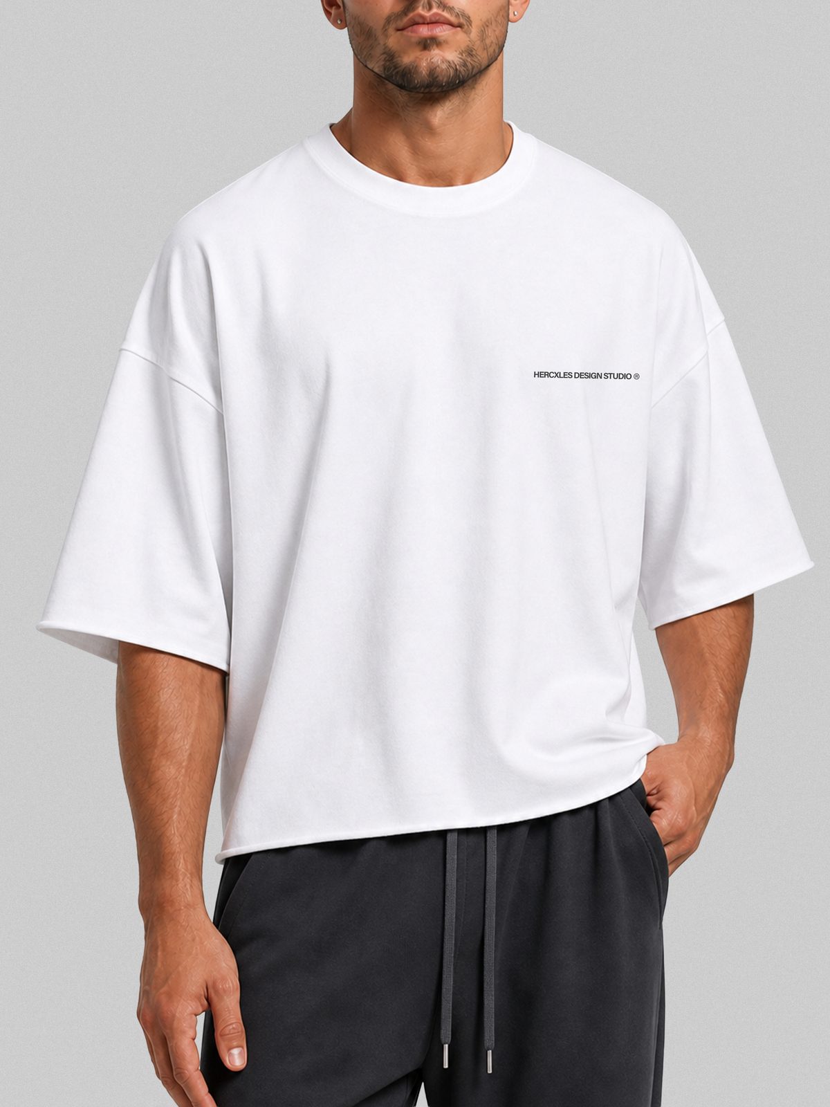 Studios Raw Cut T-Shirt worn by model