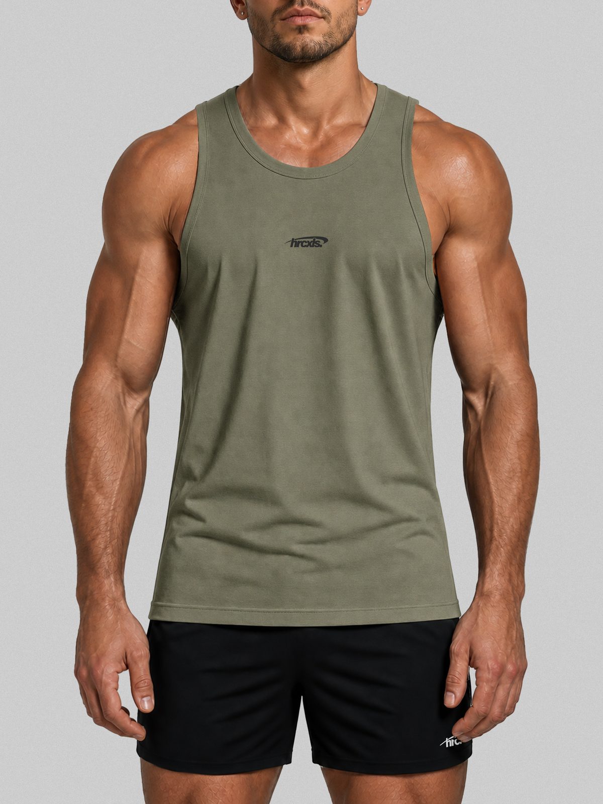 Sport Ribbed Tank Top worn by model