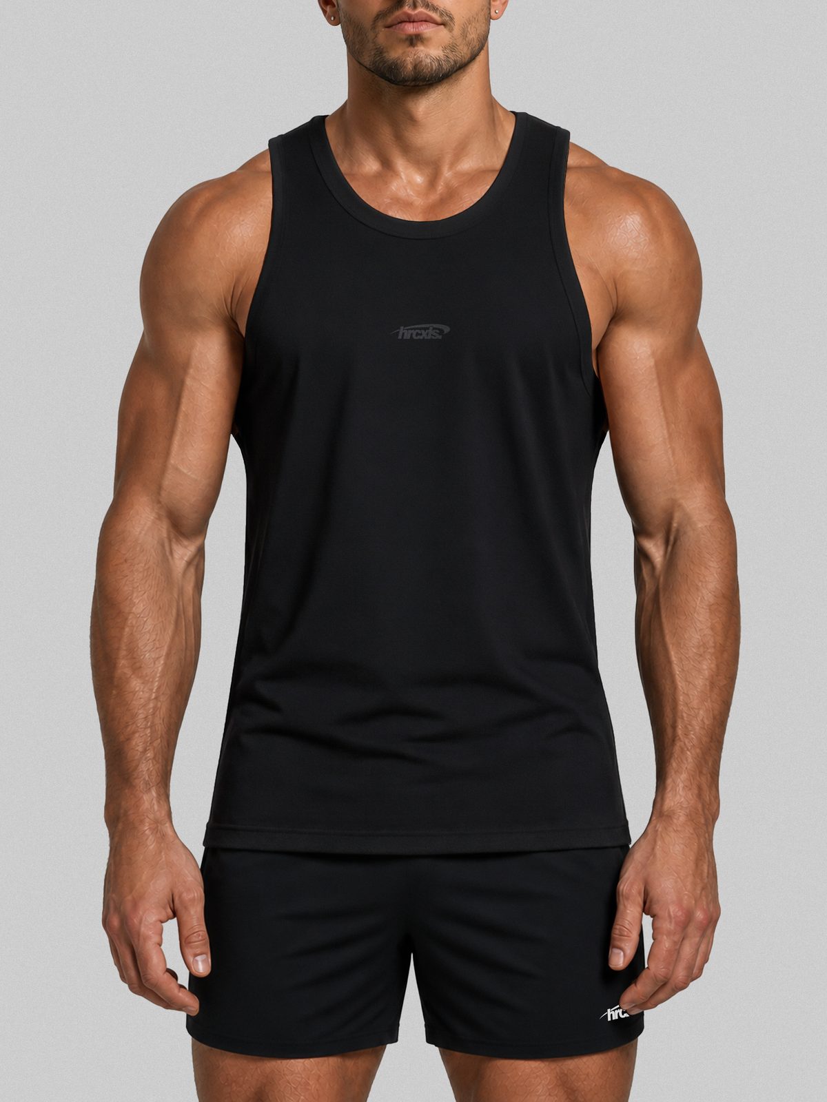 Sport Ribbed Tank Top worn by model