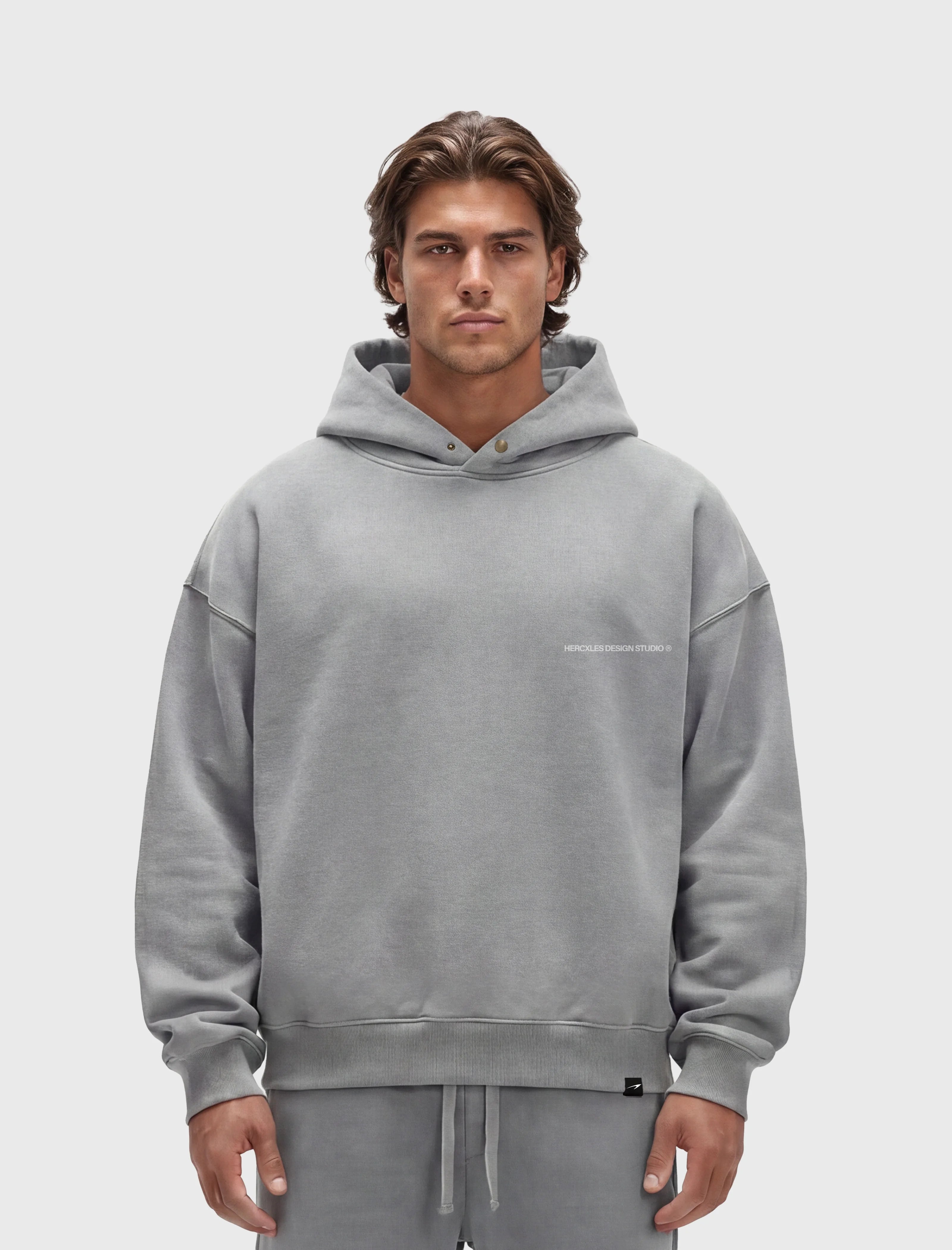 Studios Distressed Hoodie worn by model
