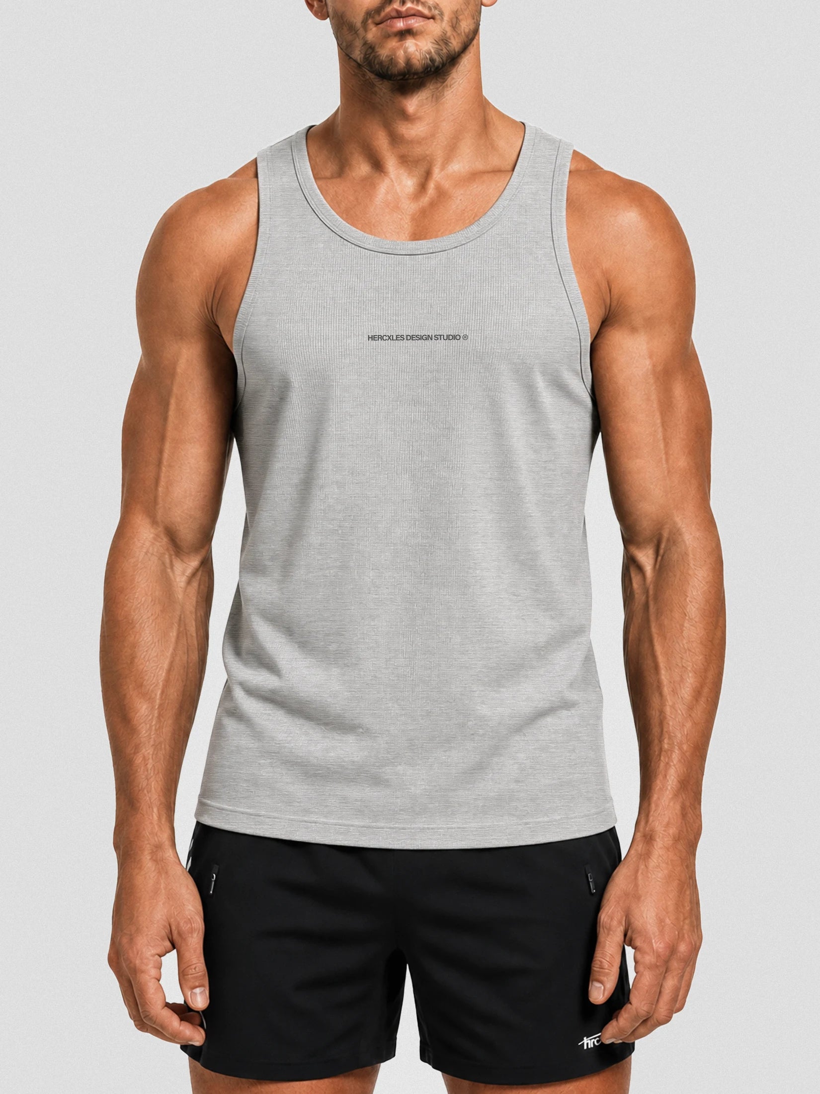 Studios Ribbed Tank Top worn by model