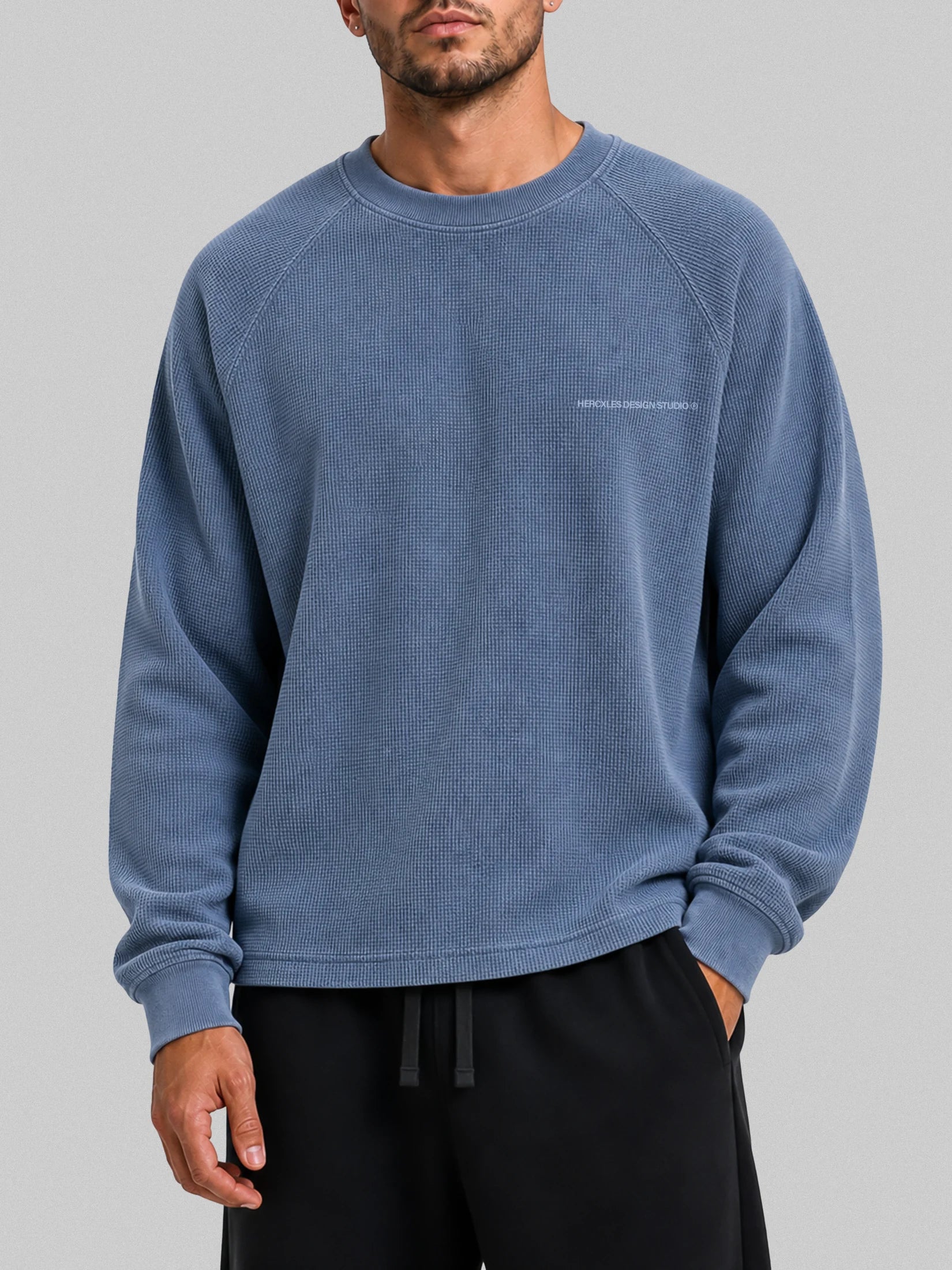 Studios Waffle Long Sleeve worn by model