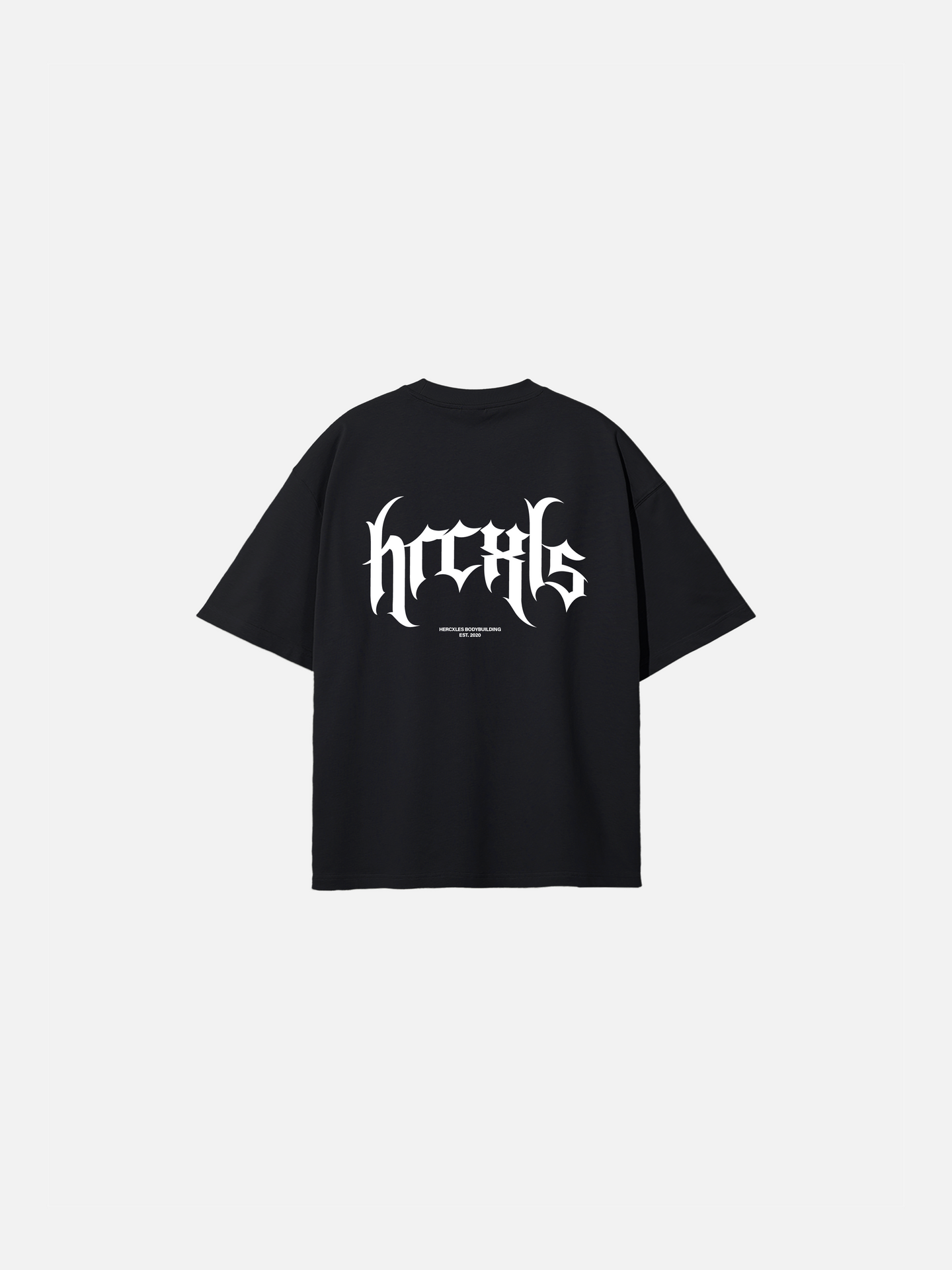 HERCXLES: Gothic Oversized T-Shirt - Black back flat lay
