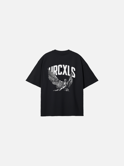 HERCXLES: Icarus Oversized T-Shirt - Black front flat lay