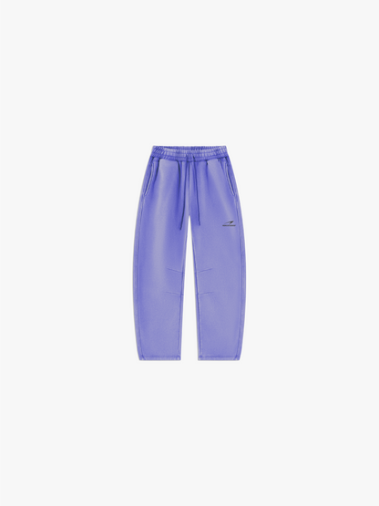 HERCSTUDIOS Vintage Fleece Barrel Leg Sweatpants - Purple front flat lay