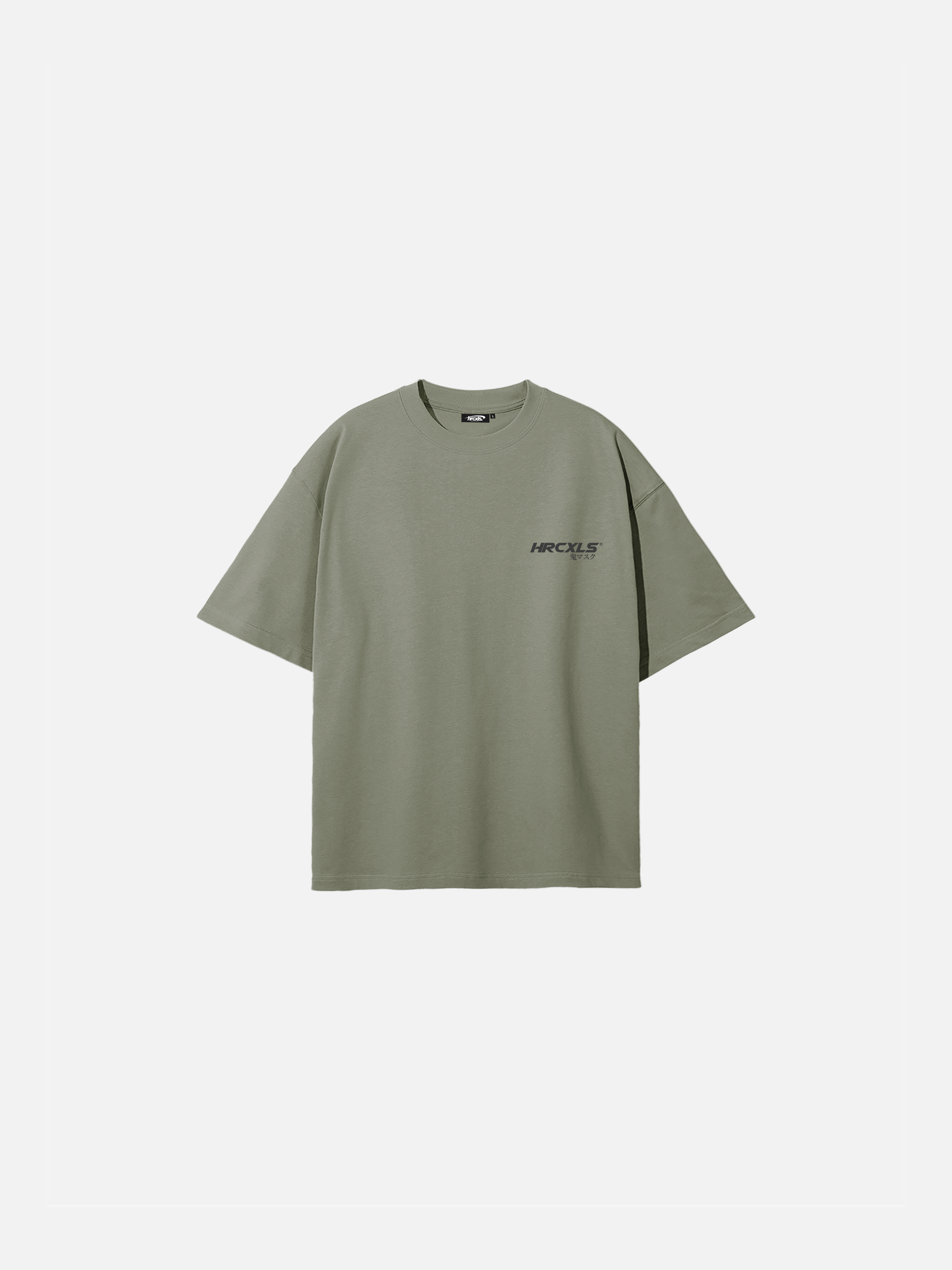 HERCXLES: Kuro Oversized T-Shirt - Washed Green front flat lay