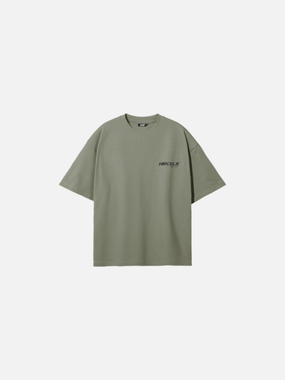 HERCXLES: Kuro Oversized T-Shirt - Washed Green front flat lay