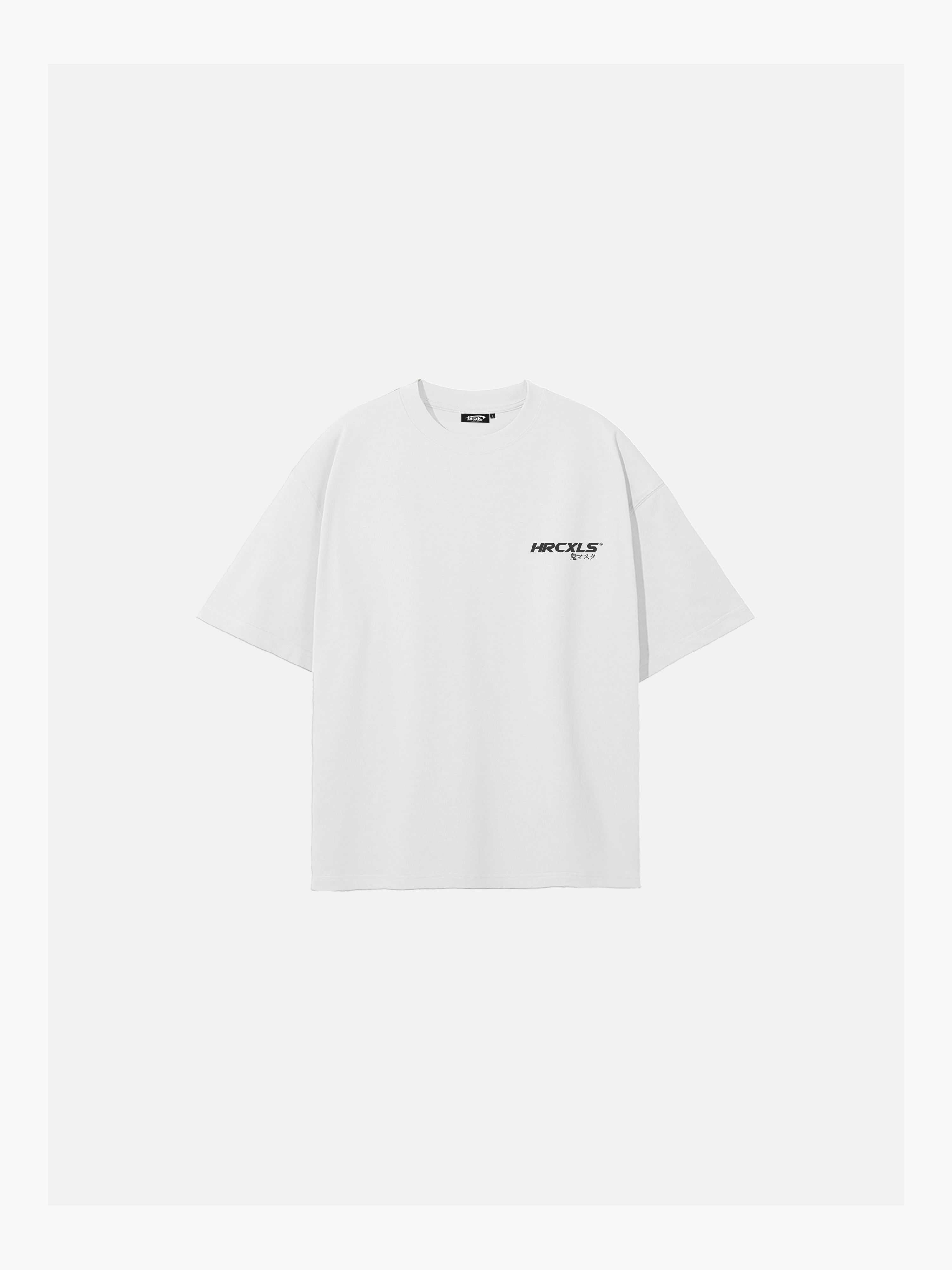 HERCXLES: Kuro Oversized T-Shirt - White front flat lay