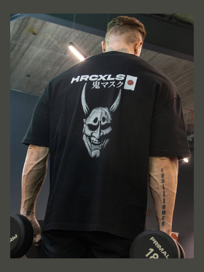 HERCXLES: Oni Oversized T-Shirt - Black image 2 flat lay