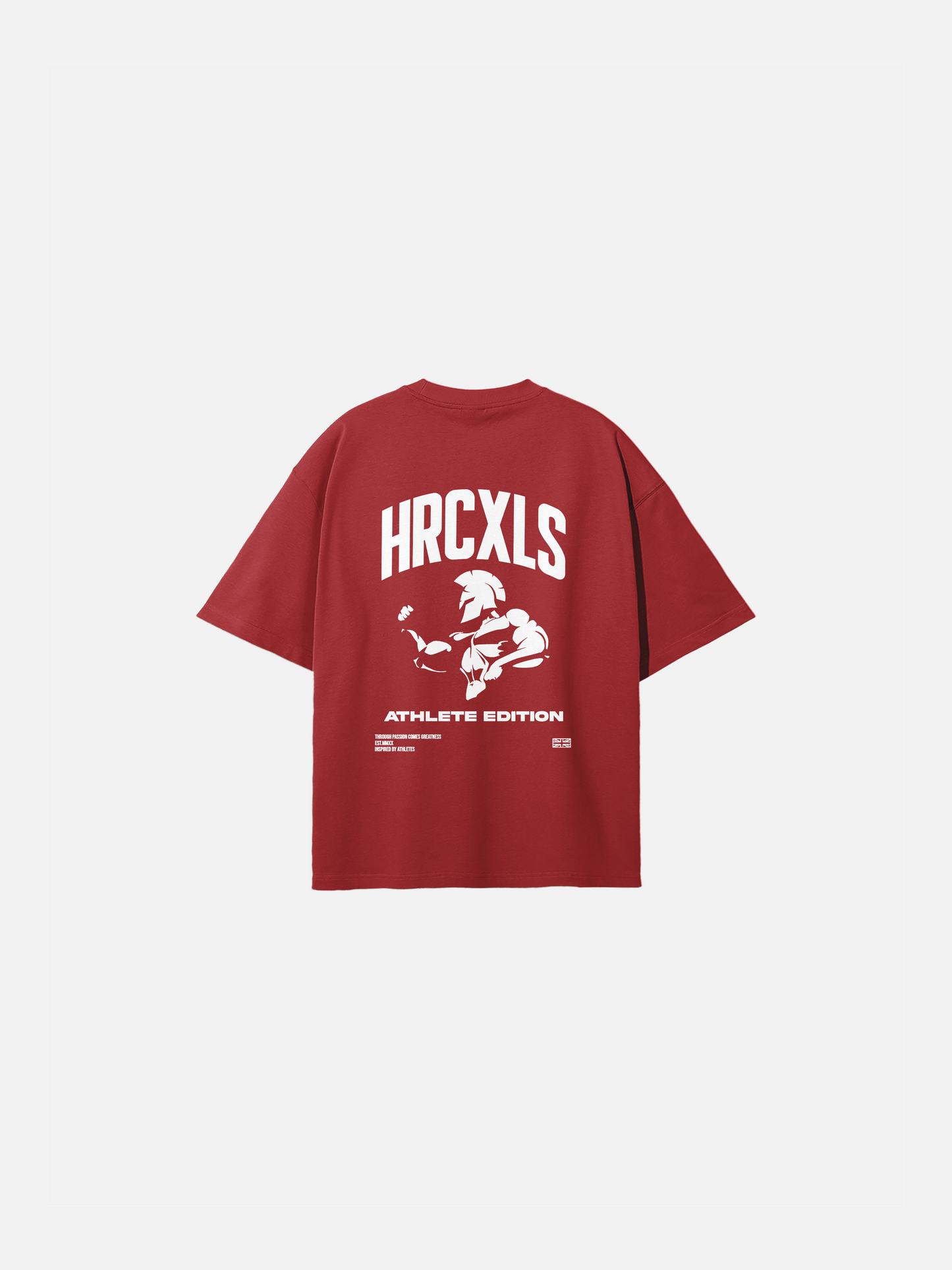 HERCXLES: Athlete Edition Oversized T-Shirt - Red image 5 flat lay