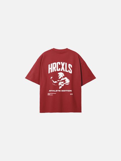 HERCXLES: Athlete Edition Oversized T-Shirt - Red image 5 flat lay