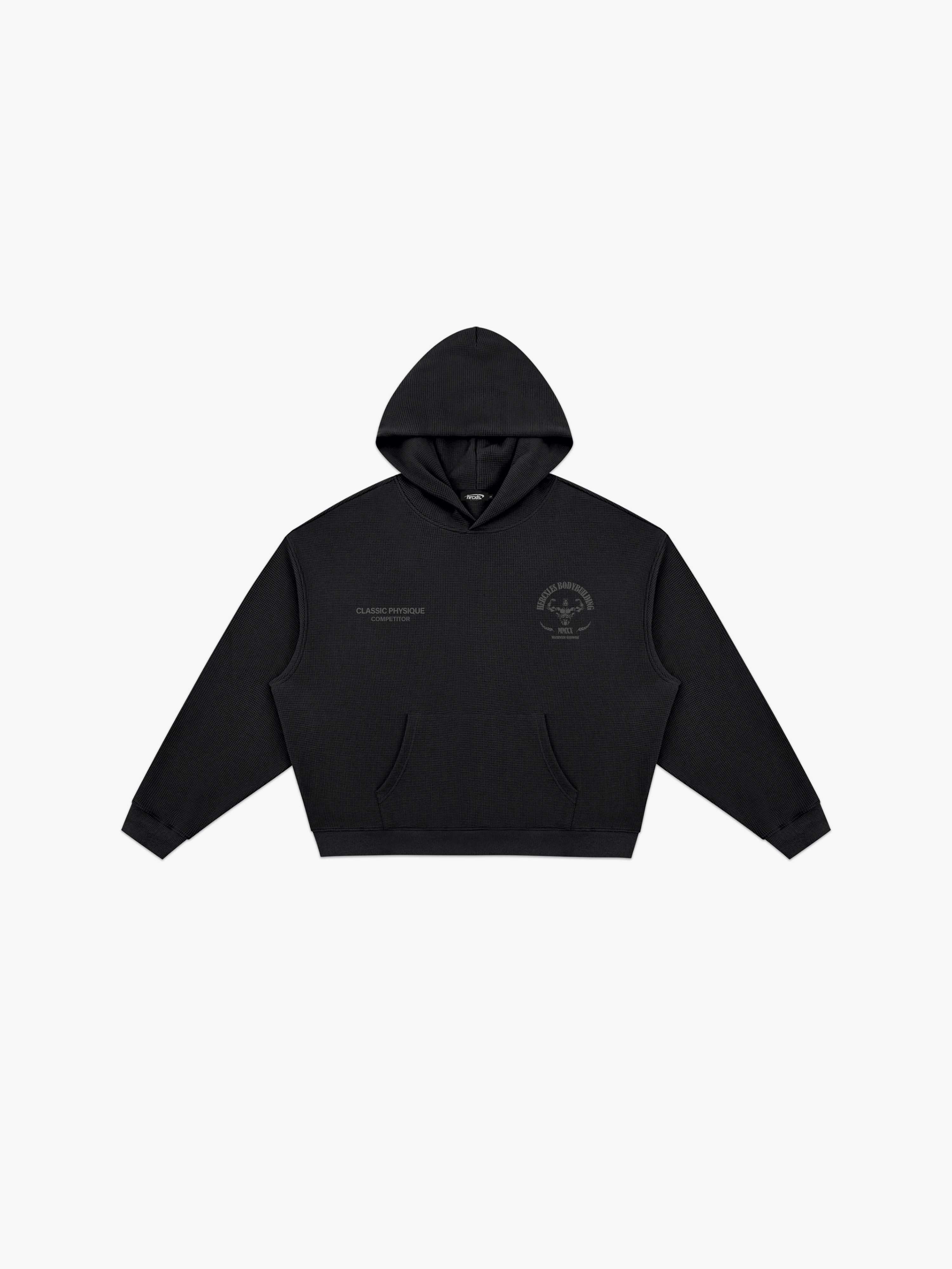 Worldwide Competitor Hoodie - Tonal Black front flat lay