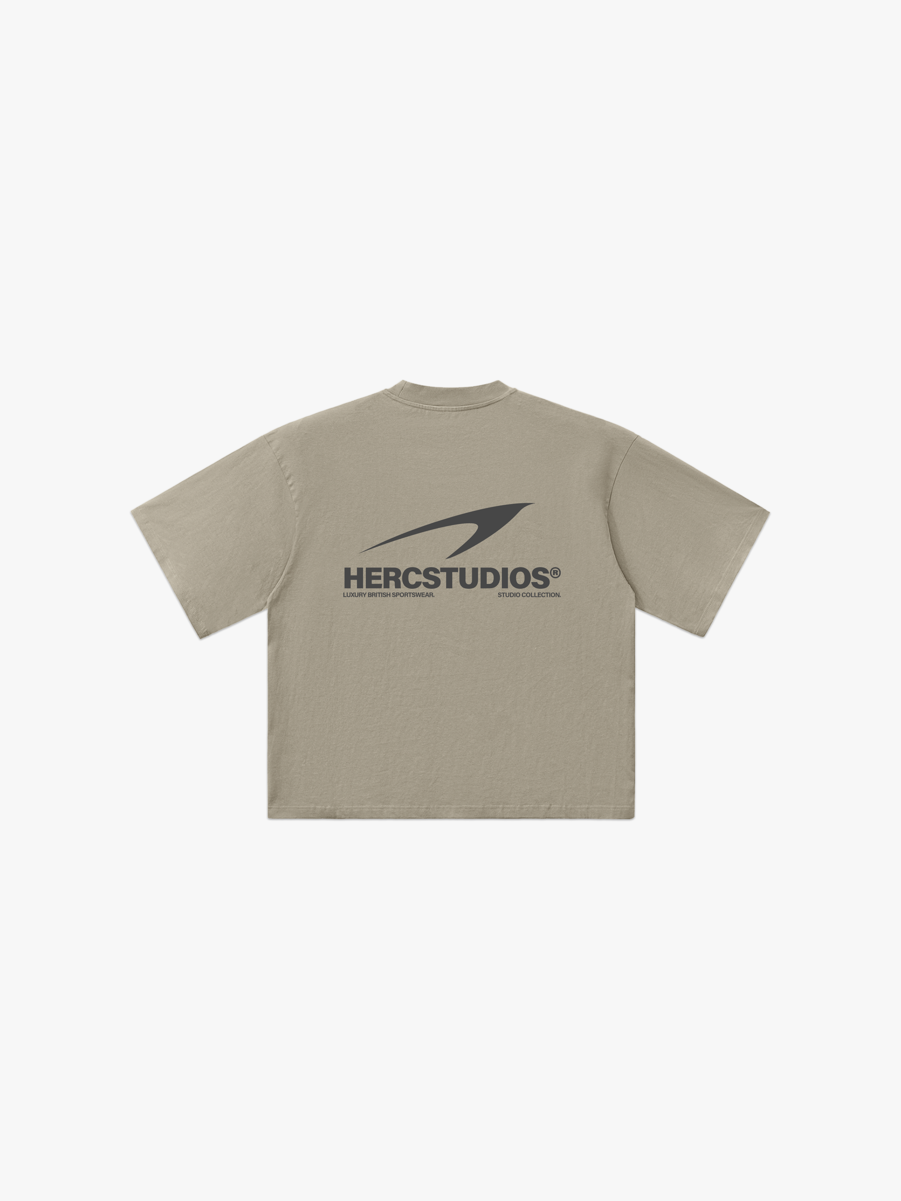 HERCSTUDIOS HUGE T-Shirt - Khaki back flat lay