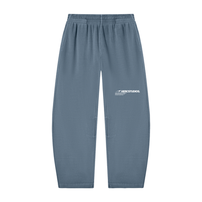 Unisex Vintage Washed Barrel Leg Sweatpants
