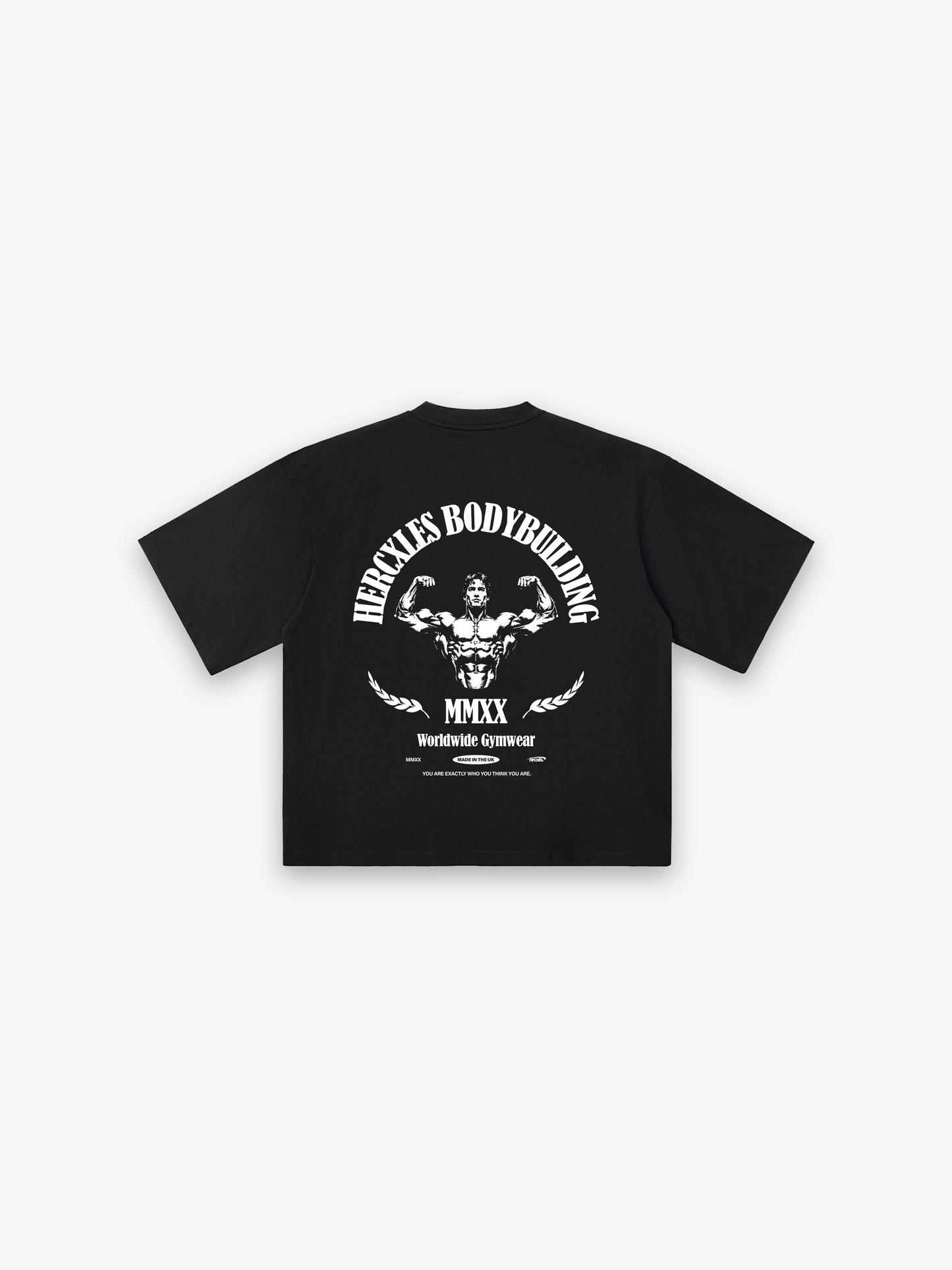 Worldwide HUGE T-Shirt - Black / White back flat lay