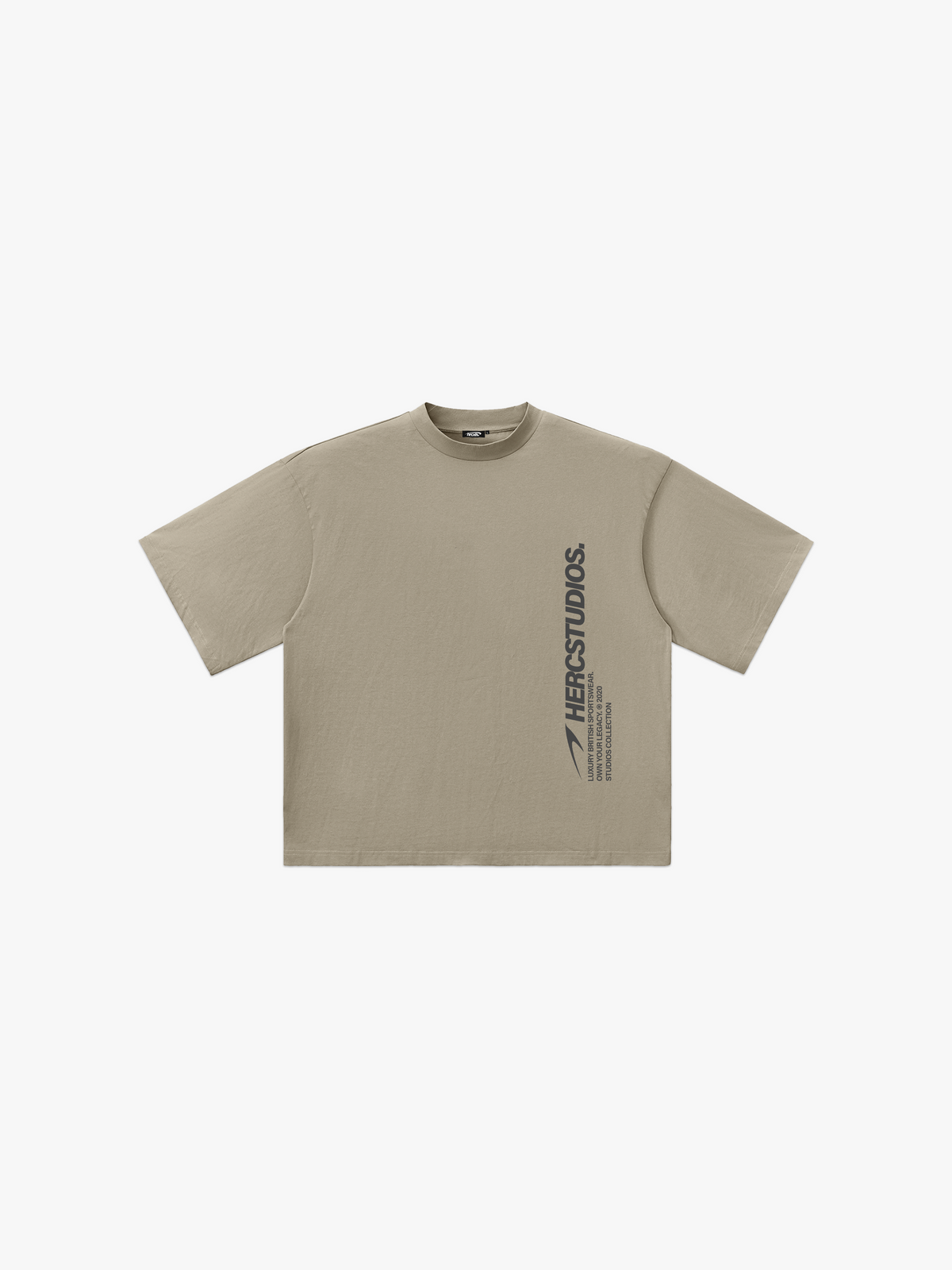 HERCSTUDIOS HUGE T-Shirt - Khaki front flat lay