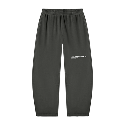 Unisex Vintage Washed Barrel Leg Sweatpants