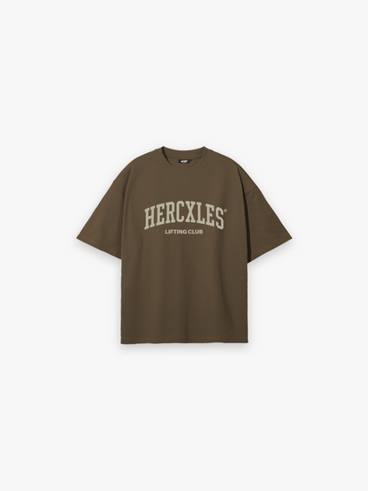 Lifting Club Oversized T-Shirt - Chocolate - front flat lay