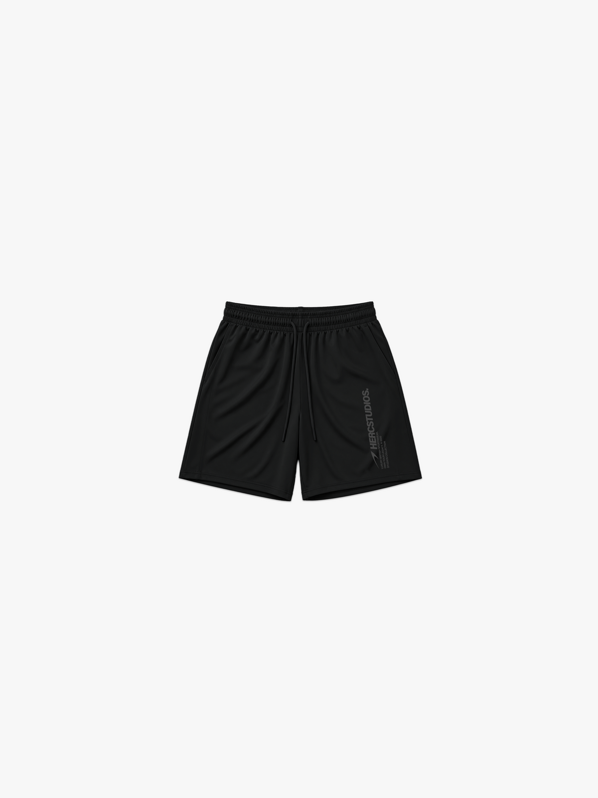 HERCSTUDIOS 7" Shorts - Tonal Black alternate flat lay