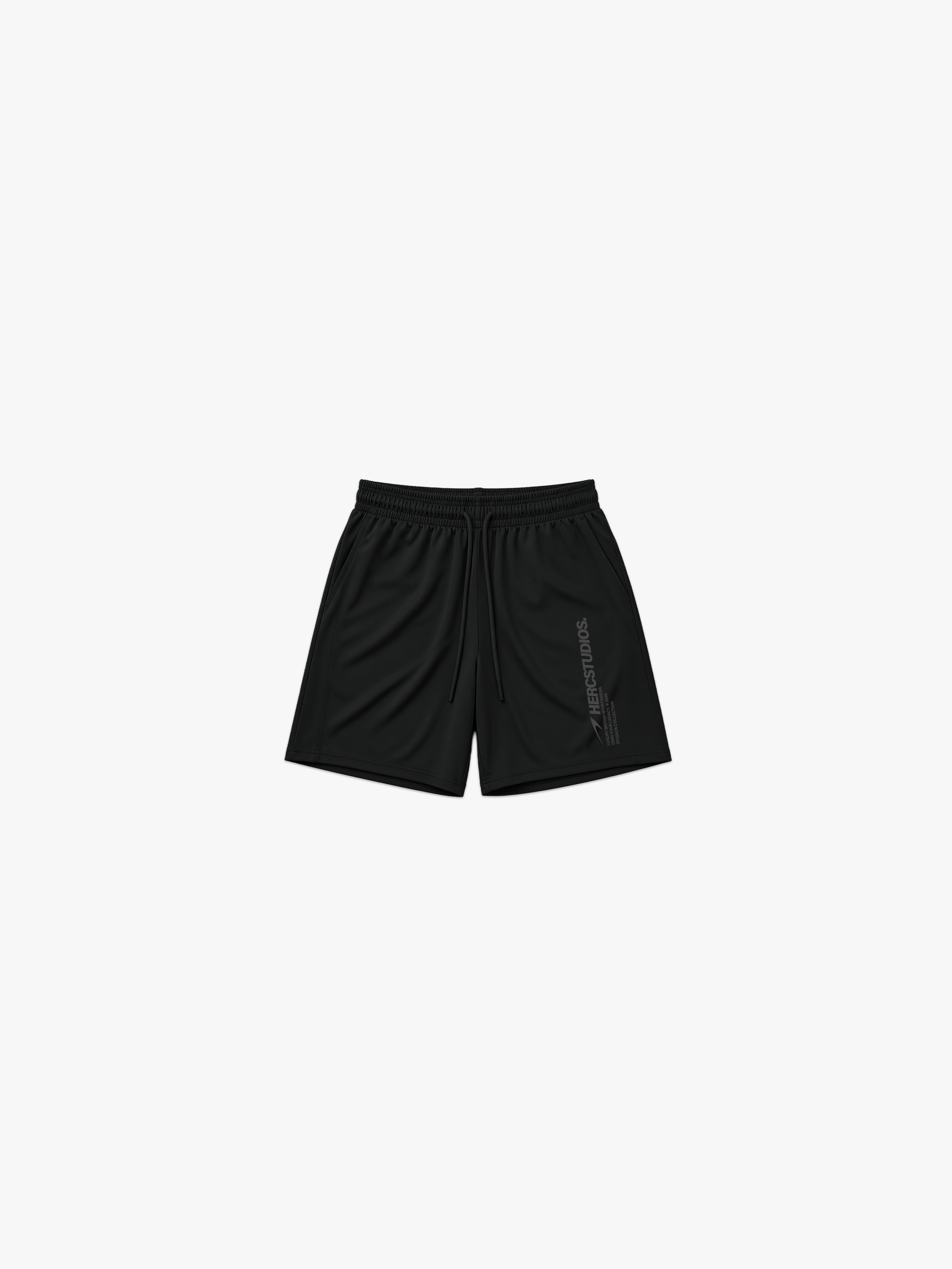HERCSTUDIOS 7" Shorts - Tonal Black alternate flat lay