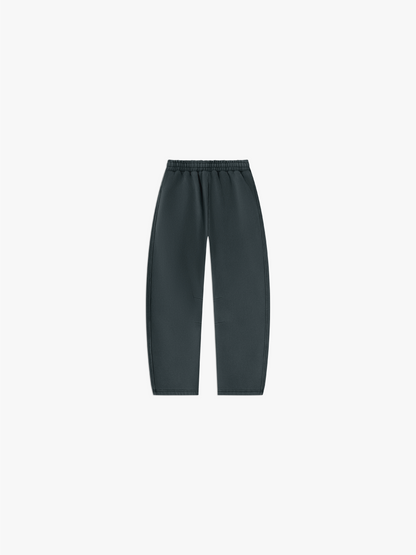 HERCSTUDIOS Vintage Fleece Barrel Leg Sweatpants - Navy back flat lay