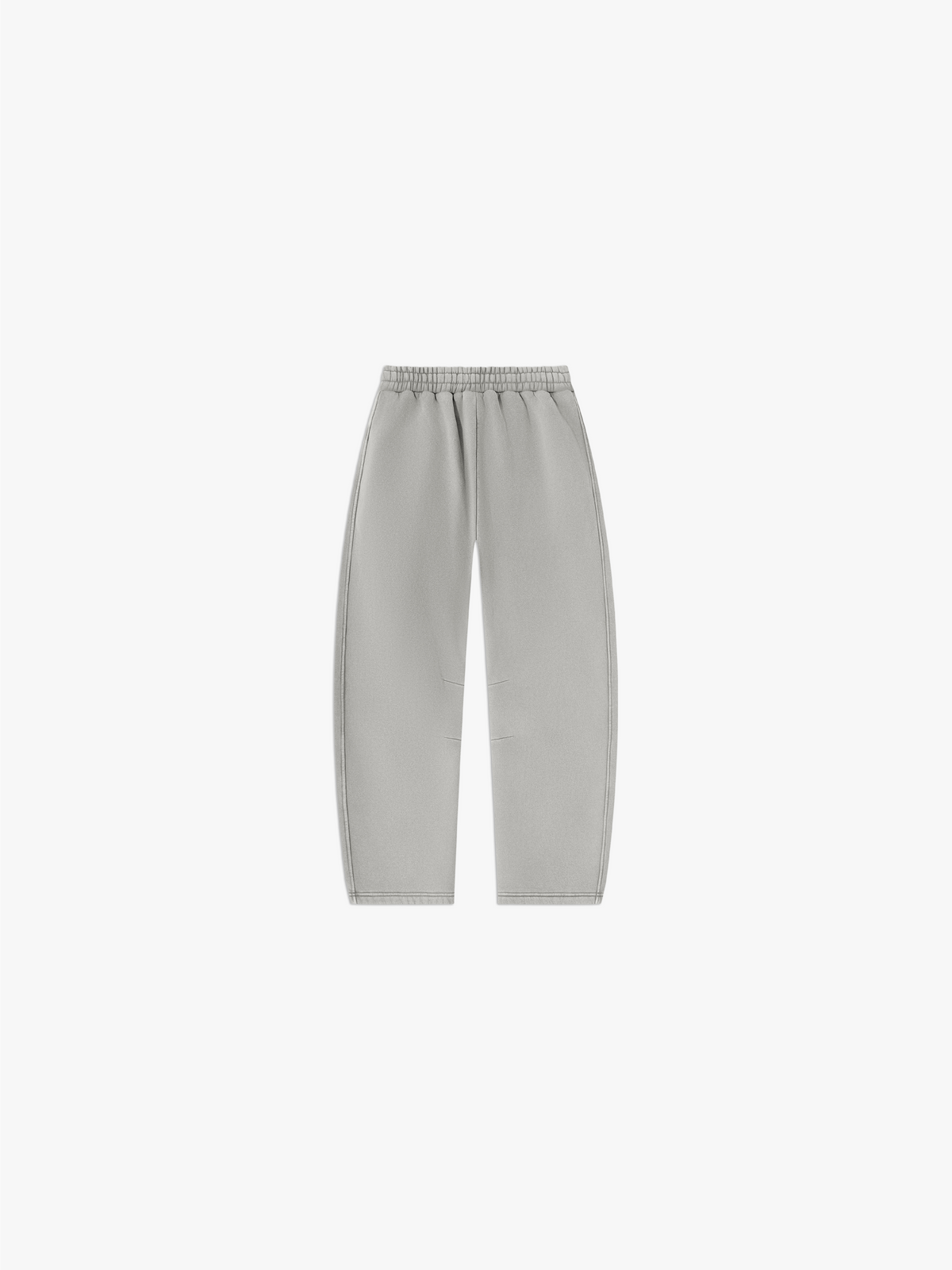 HERCSTUDIOS Vintage Fleece Barrel Leg Sweatpants - Light Grey back flat lay