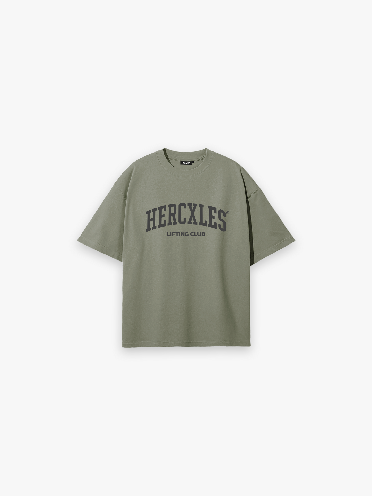 Lifting Club Oversized T-Shirt - Green front flat lay
