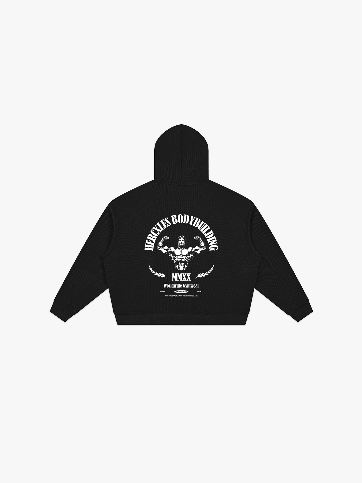 Worldwide Competitor Hoodie - Black / White back flat lay