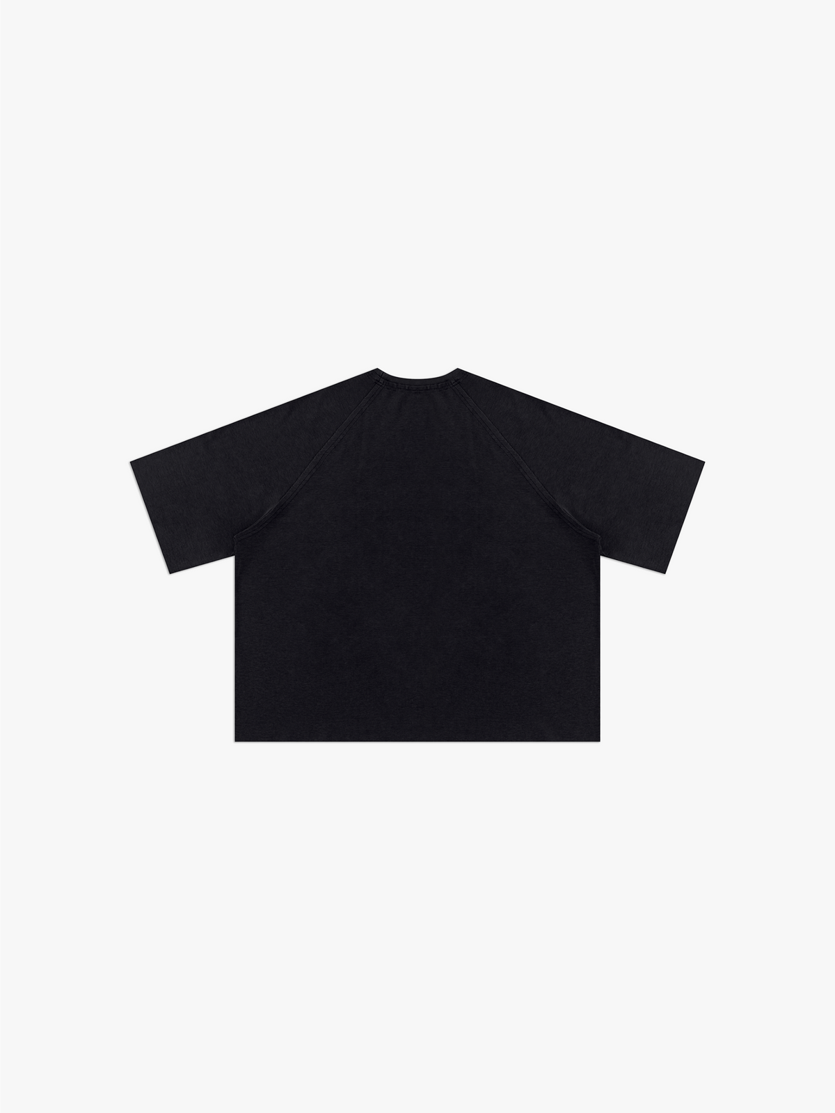 Property Of Mineral Wash Boxy Waffle T-Shirt - Black back flat lay