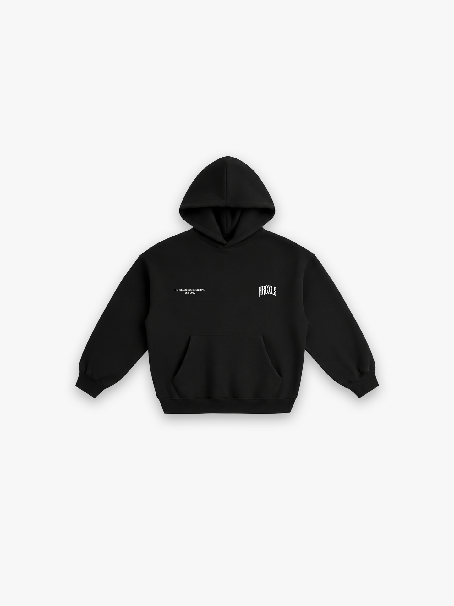 HERCXLES Archangel Oversized Hoodie - Black front flatlay