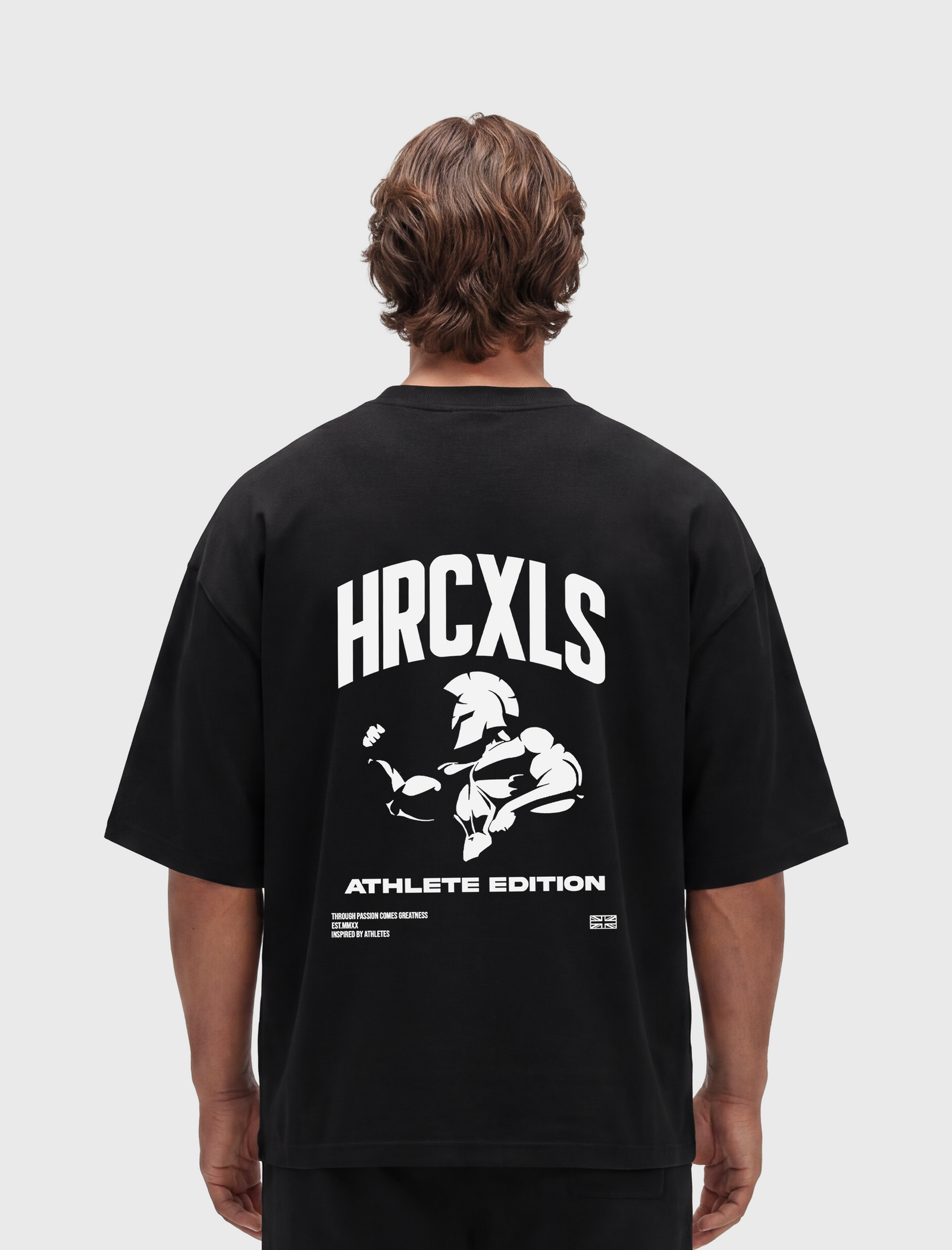 HERCXLES 2026: Athlete Giant T-Shirt - Black model back