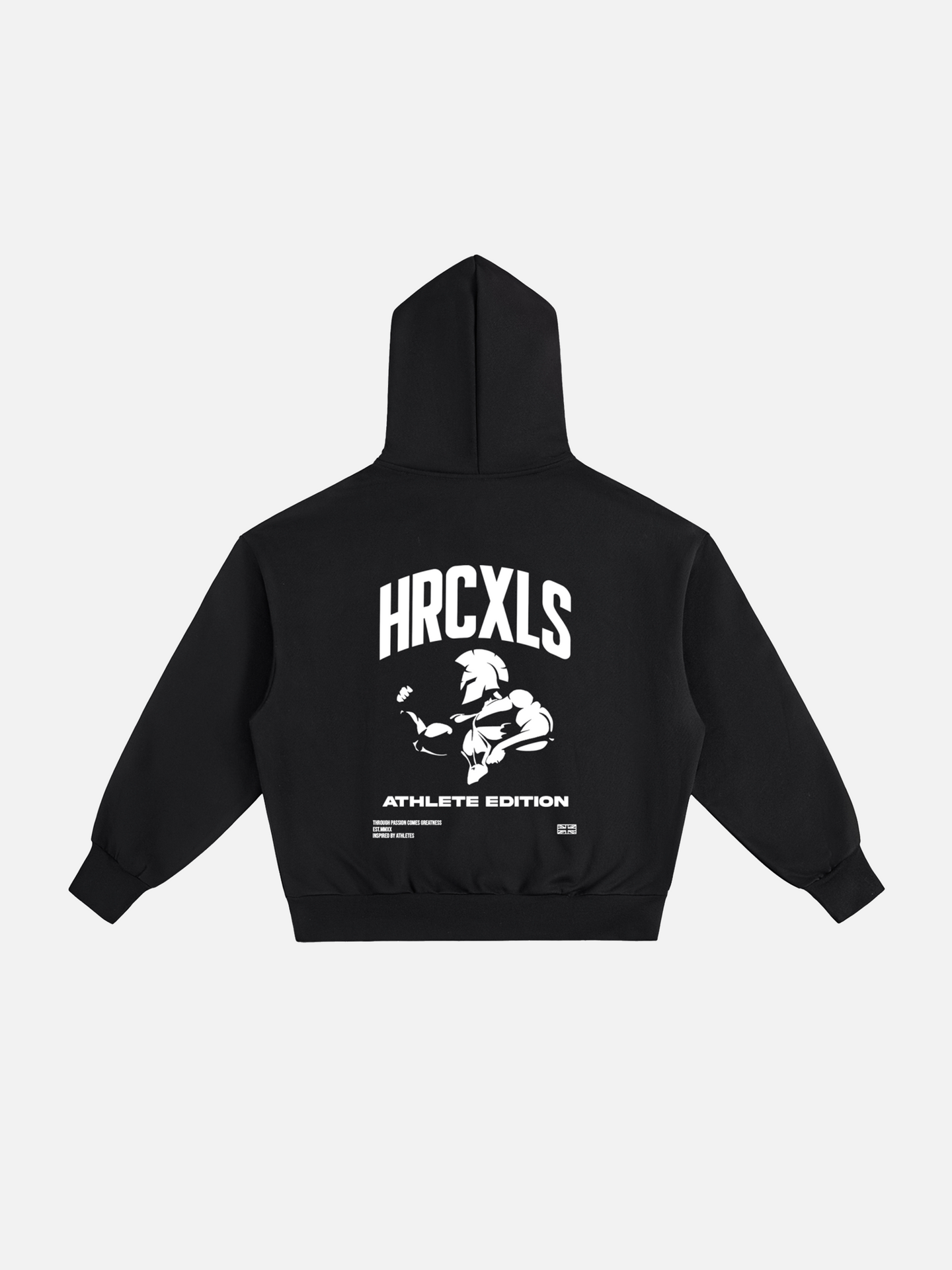 Athlete Edition Heavyweight Hoodie - Black back flat lay