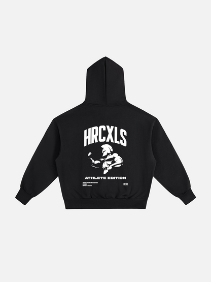 Athlete Edition Heavyweight Hoodie - Black back flat lay