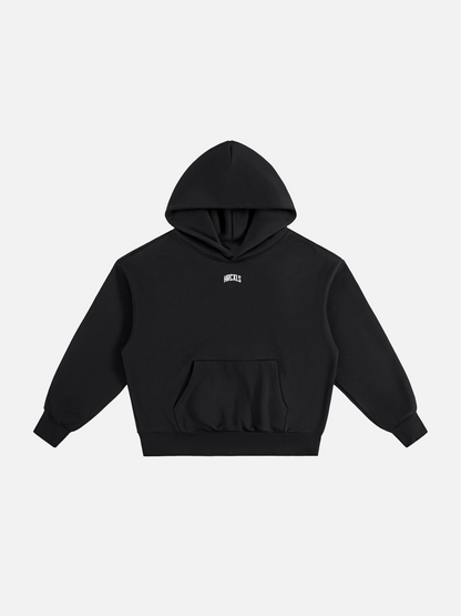 Athlete Edition Heavyweight Hoodie - Black front flat lay
